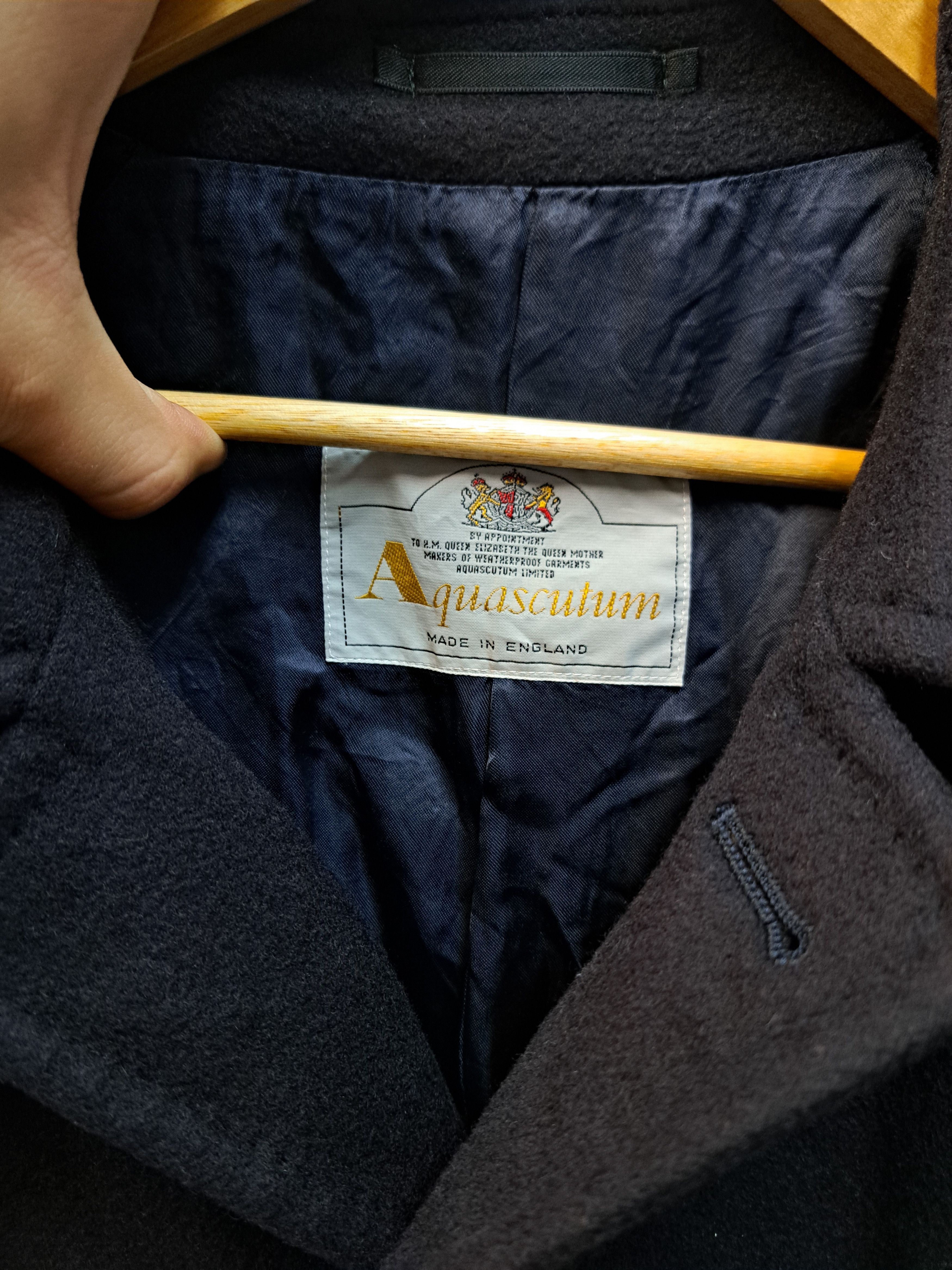 Aquascutum Aquascutum 100% Cashmere Long Navy Winter Coat Size US L / EU 52-54 / 3 - 2 Thumbnail