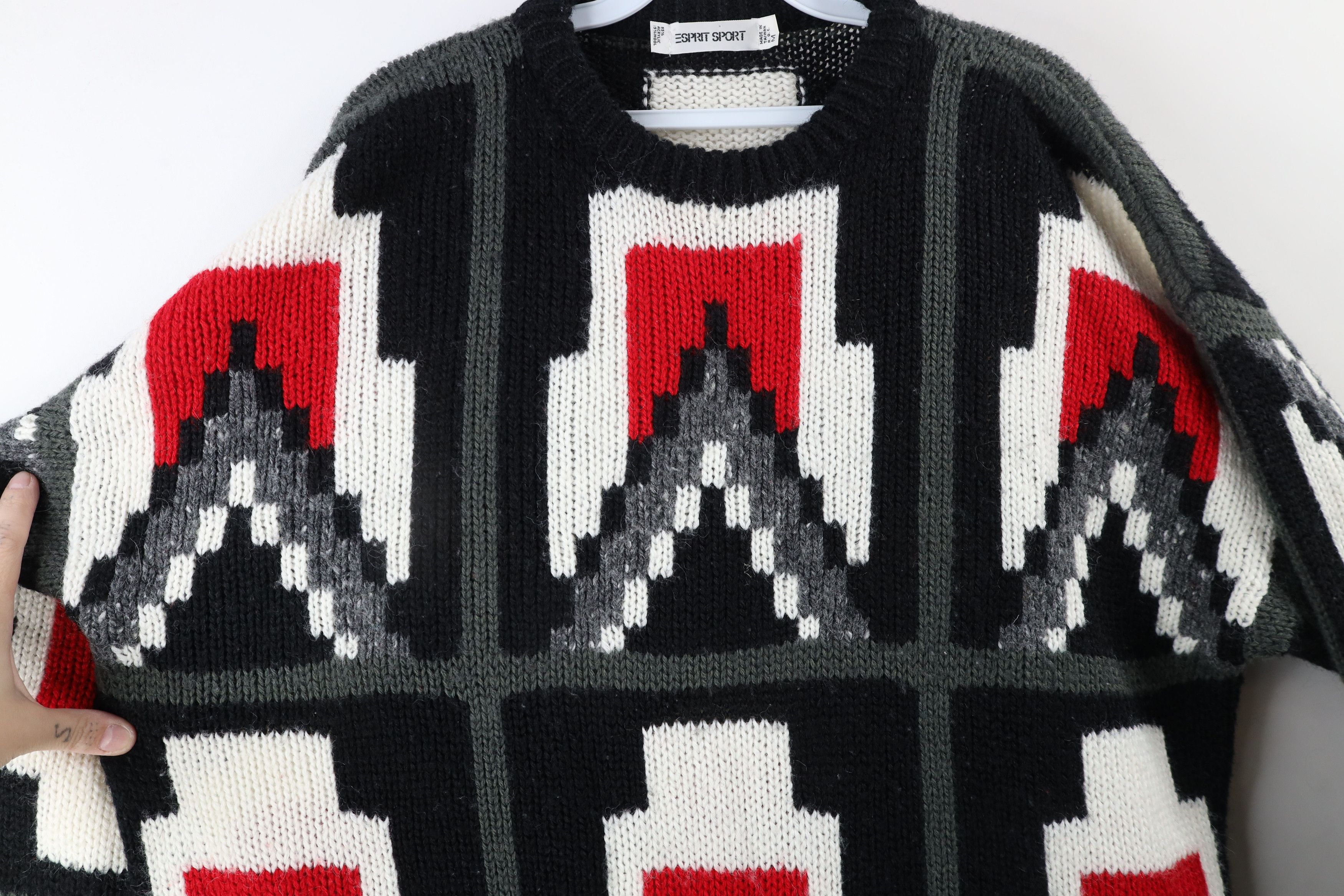 Esprit × Vintage Vintage 90s Esprit Blend Southwestern Fiesta Knit Sweater Size M / US 6-8 / IT 42-44 - 5 Thumbnail