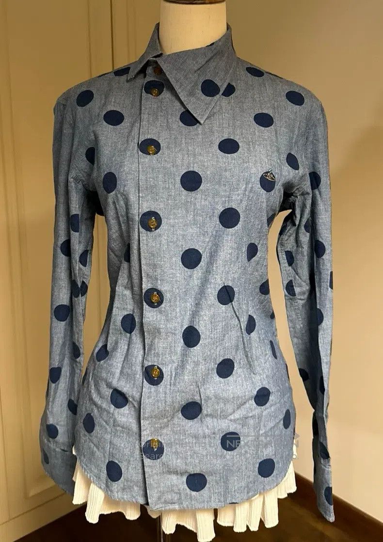 Vivienne Westwood Vivienne Westwood Blue oblique lapel and collar asymmetric Size L / US 10 / IT 46 - 3 Thumbnail