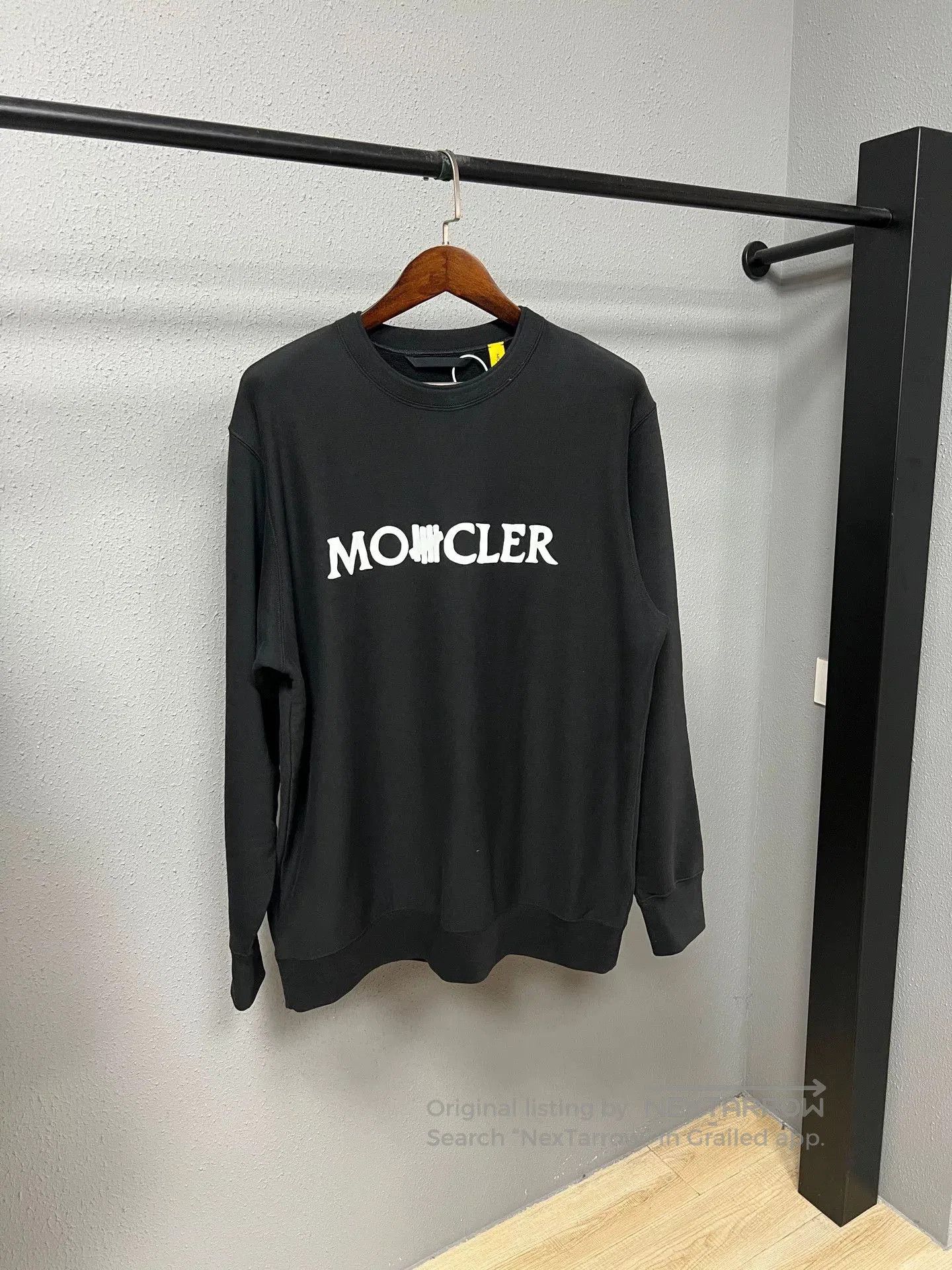 Moncler black logo sweatshirt by Moncler. Size US L / EU 52-54 / 3 - 1 Thumbnail