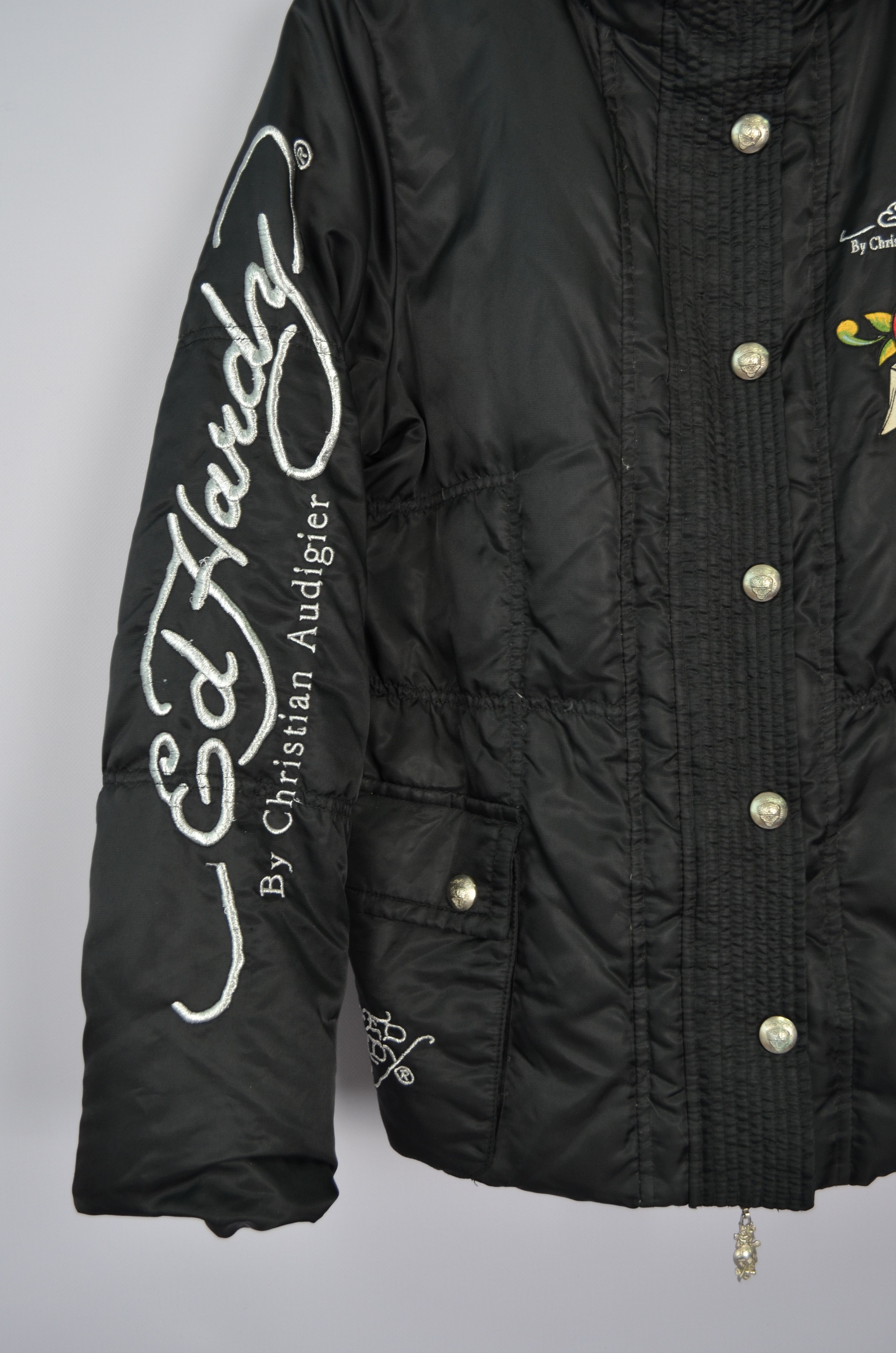 Ed Hardy Vintage Ed Hardy Embroided Logo Tiger Down Puffer Jacket M Size M / US 6-8 / IT 42-44 - 4 Thumbnail