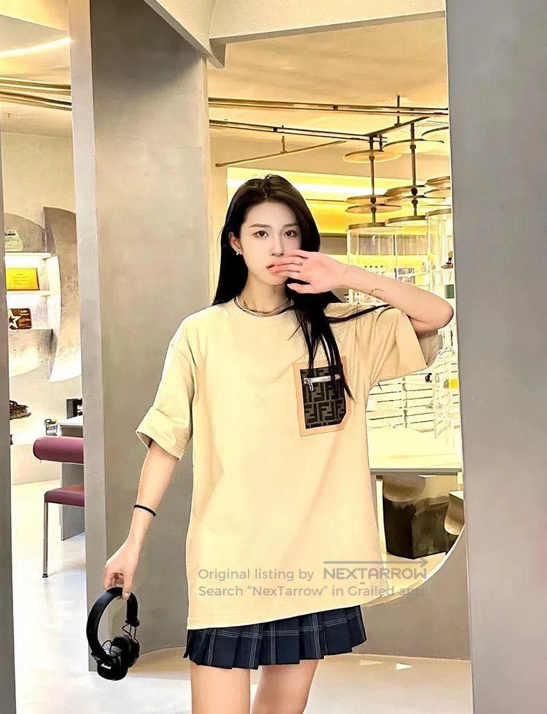 Fendi Fendi Monogram FF Zip Pocket Short Sleeve T-Shirt Size US S / EU 44-46 / 1 - 8 Thumbnail