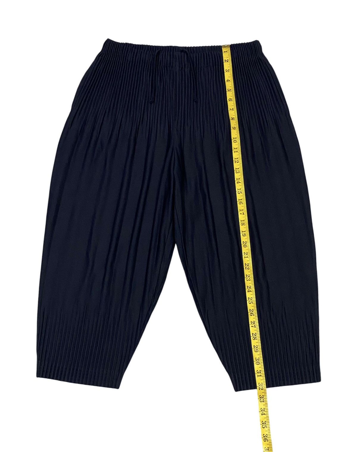 Issey Miyake Homme Plisse Issey Miyake Blue Black Pleated Cropped Pants Size US 34 / EU 50 - 18 Thumbnail
