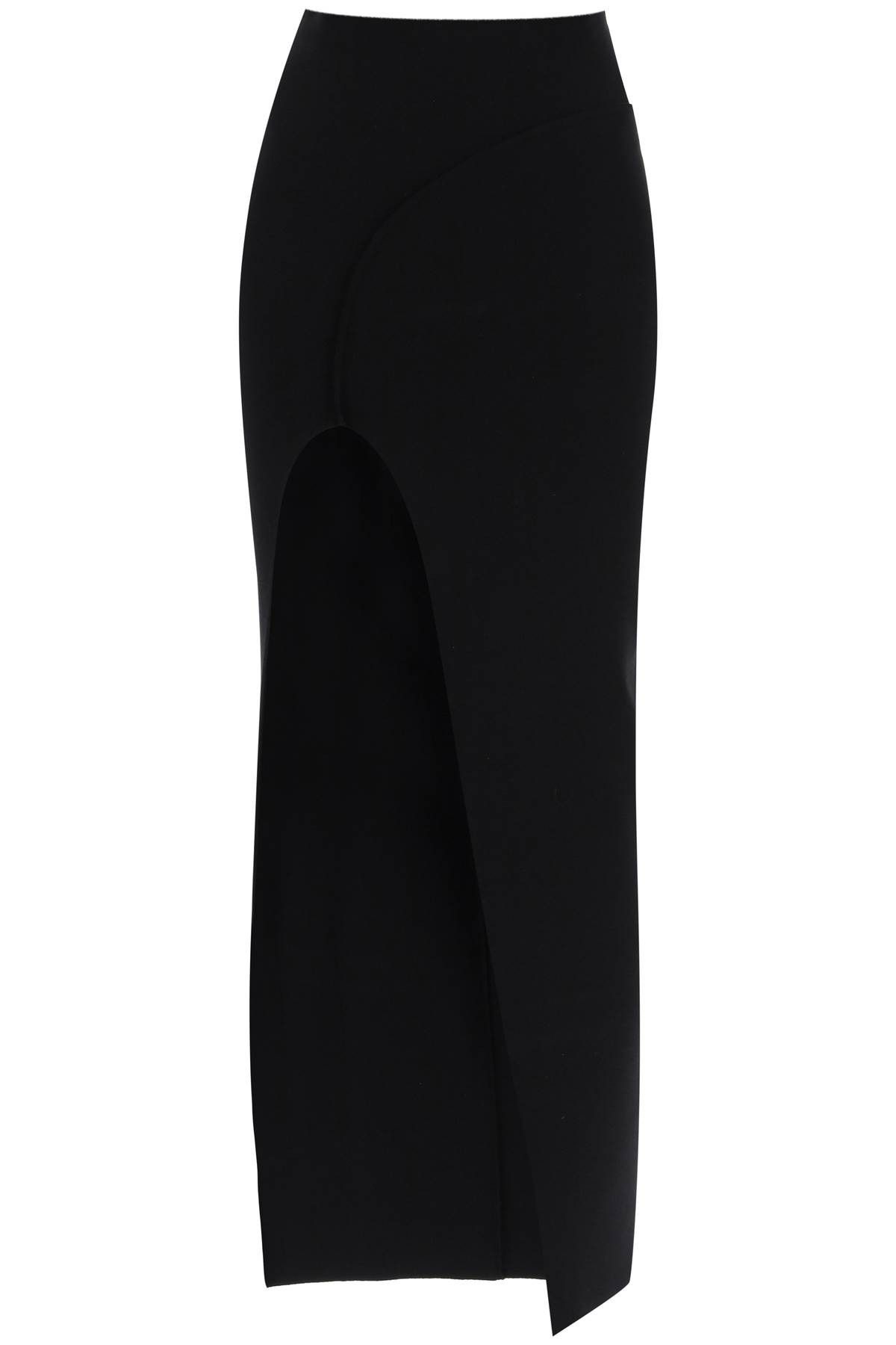 image of Rick Owens 'theresa' Long Skirt With Slit in Black, Women's (Size Small)