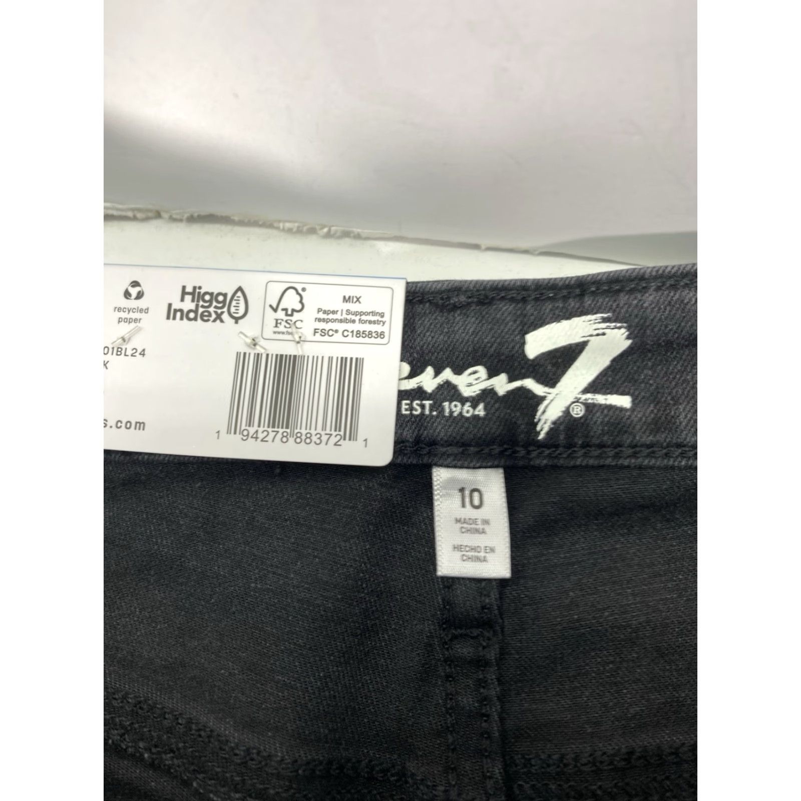 Vintage Seven7 Skinny Jeans Women Size 10 30x30 Black Denim High Rise Stretch NWT Size 32" / US 10 / IT 46 - 6 Thumbnail