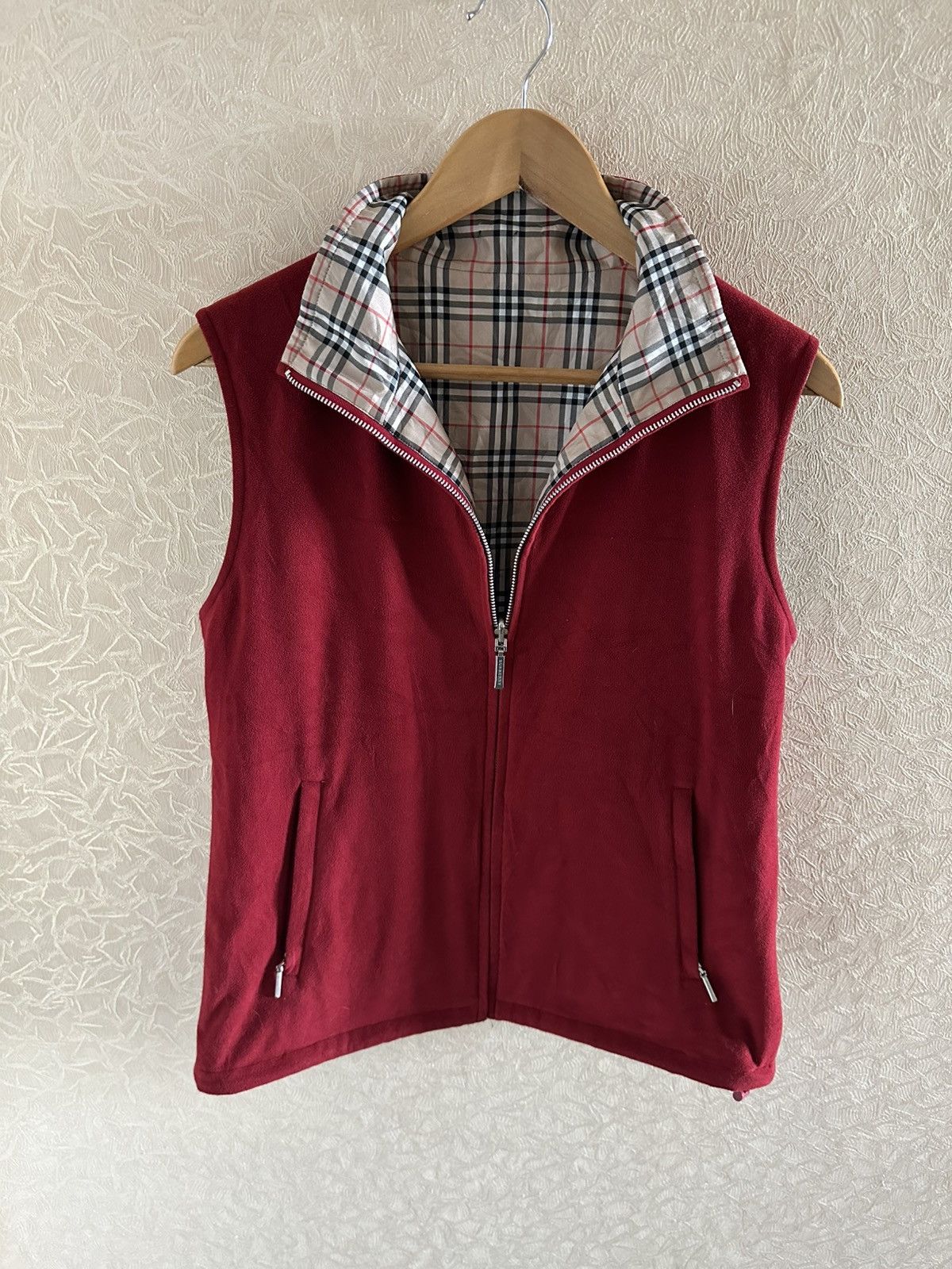 Burberry Burberry double-sided vest size M red/ multicolor Size US M / EU 48-50 / 2 - 2 Thumbnail