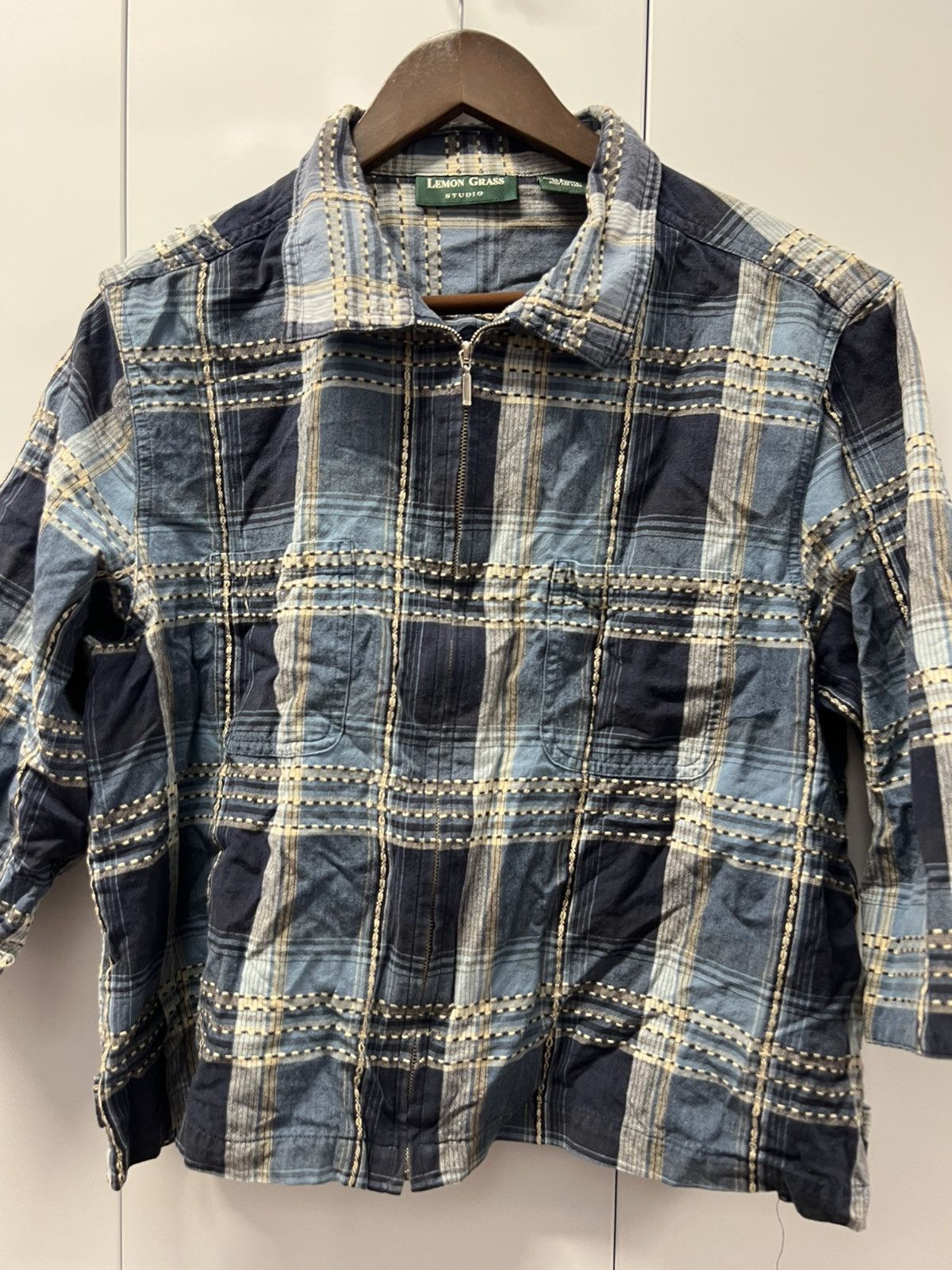 Vintage Y2K 2000's VTG Vintage Lemon Grass Studio Plaid Retro Shirt Size US M / EU 48-50 / 2 - 3 Thumbnail
