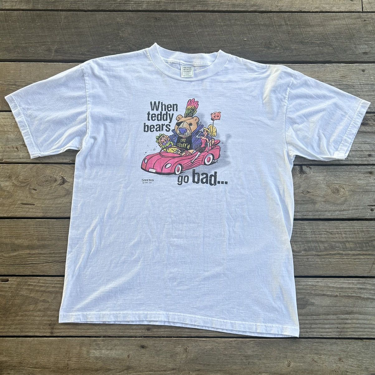 Vintage Vintage 90s When Teddy Bears Go Bad Funny Humor Punk T Shirt Size US XL / EU 56 / 4 - 2 Thumbnail
