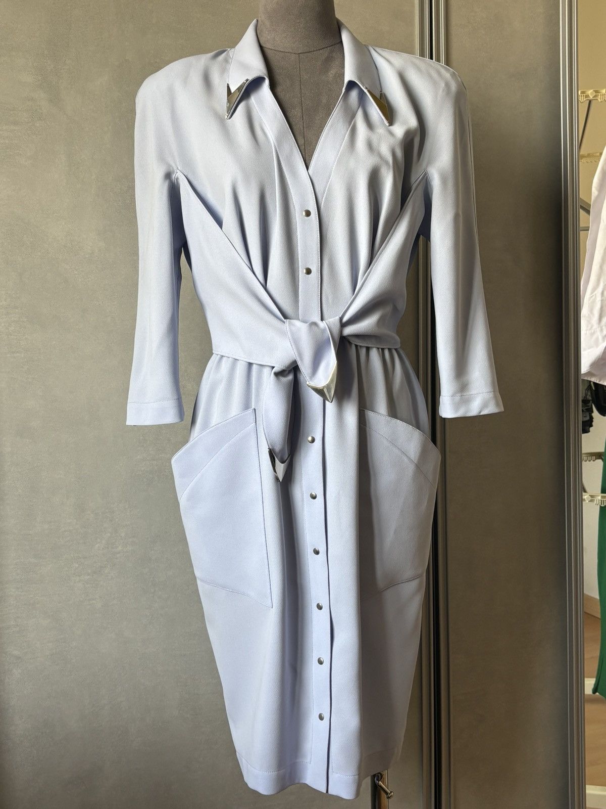 Thierry Mugler THIERRY MUGLER Long vintage shirt dress Size M / US 6-8 / IT 42-44 - 1 Thumbnail