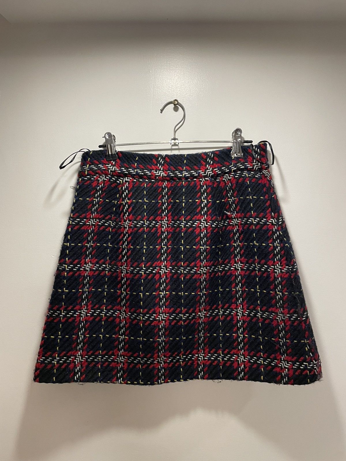 Miu Miu Miu Miu Multicolored Wool Mini Skirt Size 26" / US 2 / IT 38 - 2 Thumbnail