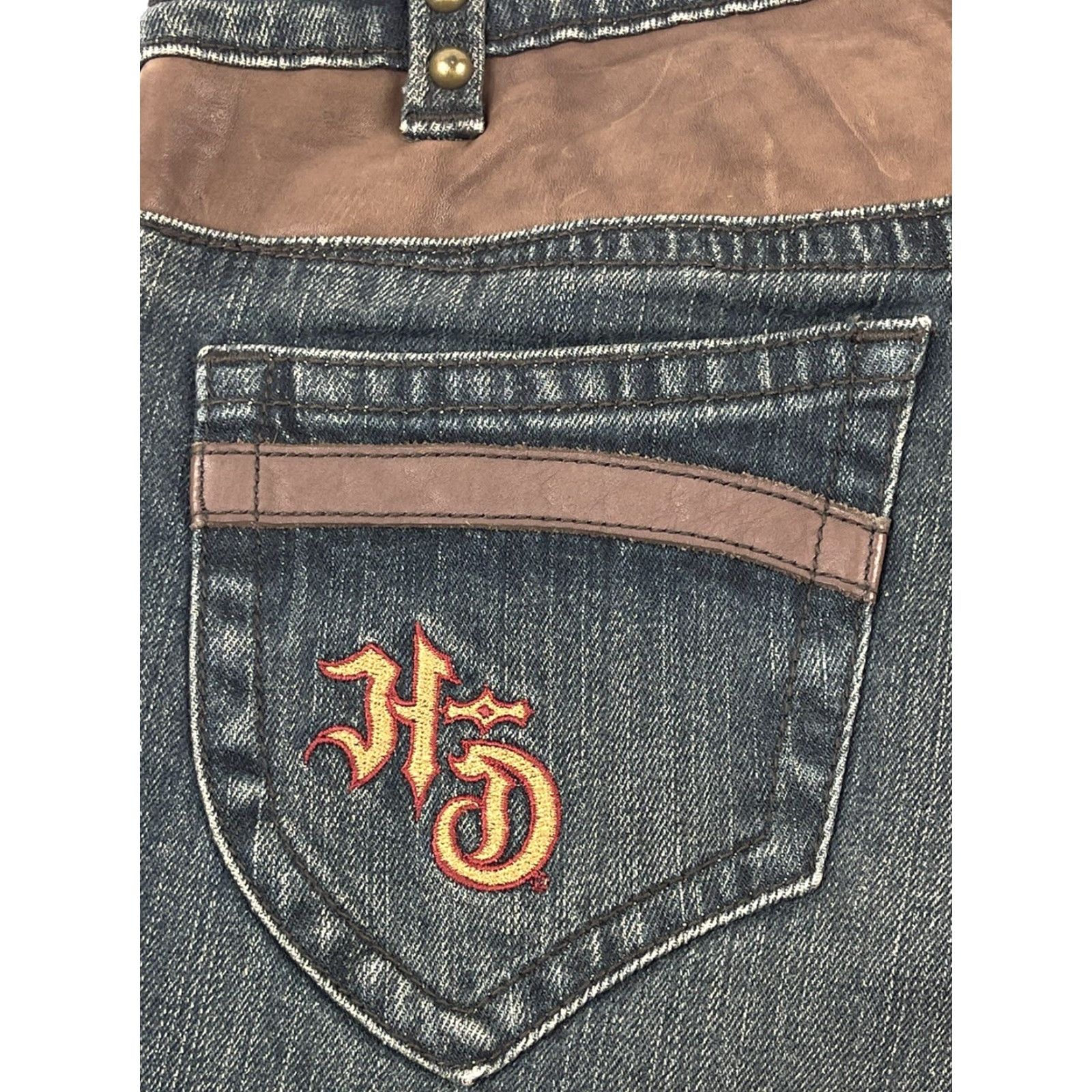 Harley Davidson Harley-Davidson Womens Jeans Flare Denim Biker Riding Motorcycle Sz 2 Petite HD Size 26" / US 2 / IT 38 - 4 Thumbnail