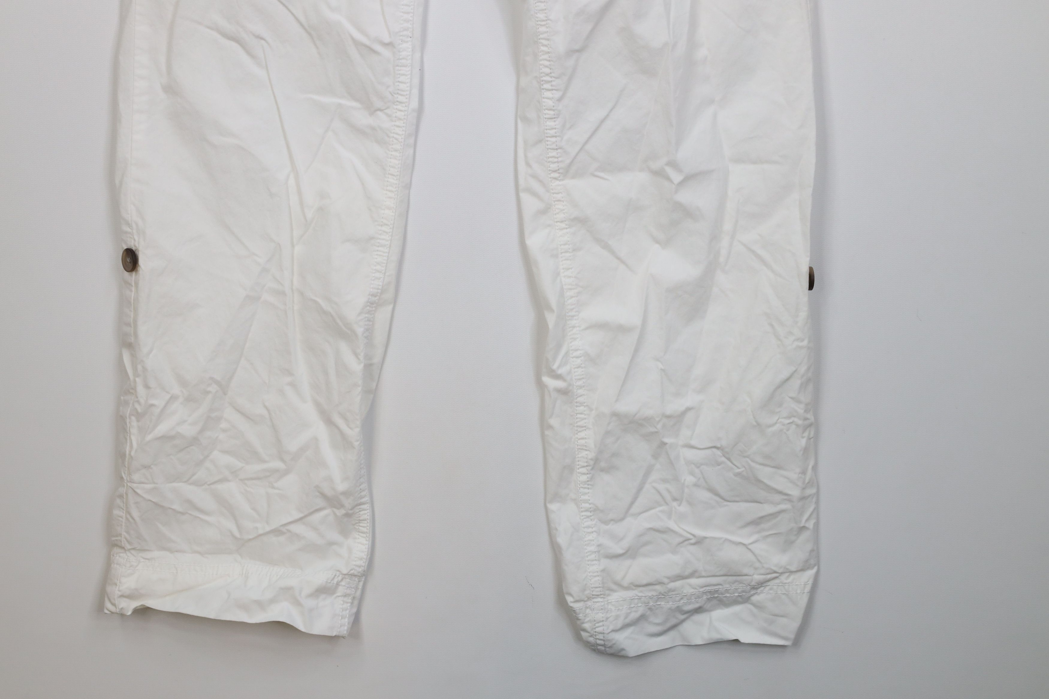 Lands' End Vintage Lands End Roll Cuff Cargo Pants White Cotton Size 32" / US 10 / IT 46 - 5 Thumbnail