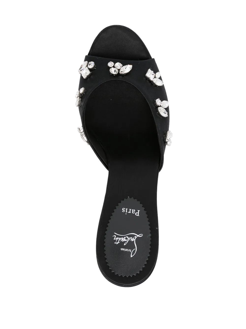 Christian Louboutin o1s1wg110125 Degraqueen 85mm Satin Mules in Black Size US 6 / IT 36 - 4 Thumbnail