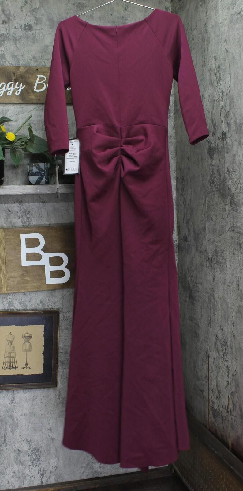 Other Nwt Xscape Womens Pleated Ruffled Gown 4452x Wine Red 6 Size M / US 6-8 / IT 42-44 - 2 Thumbnail