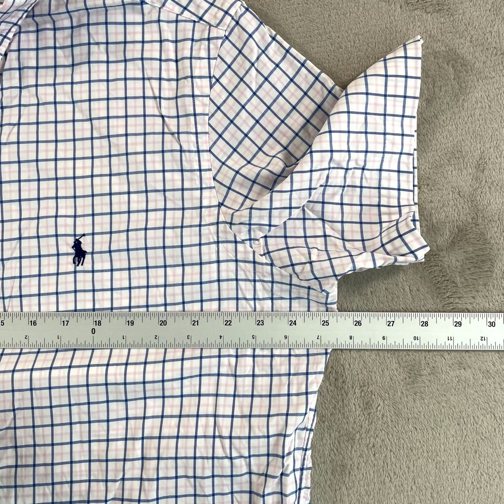 Polo Ralph Lauren Polo Ralph Lauren Performance Shirt Men XL Pink Blue Plaid Classic Fit Pony Prep Shirt Size US XL / EU 56 / 4 - 5 Thumbnail