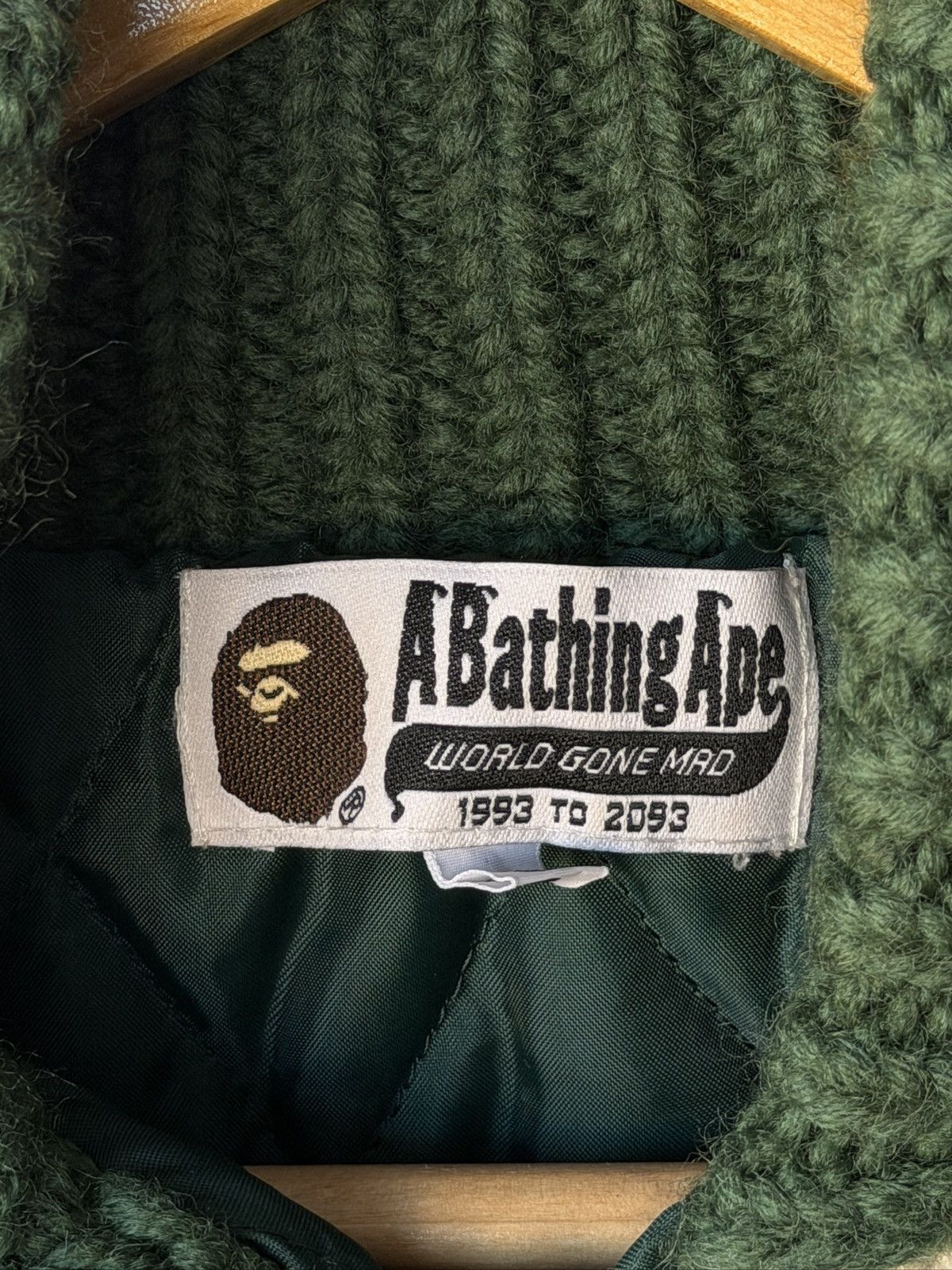 Bape A Bathing Ape BAPE BABY MILO Cowichan Knit Jacket Wool Size US S / EU 44-46 / 1 - 5 Thumbnail