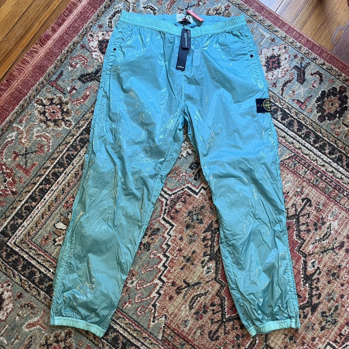 Supreme x Stone Island Silk Nylon Blue Mens XL Pants