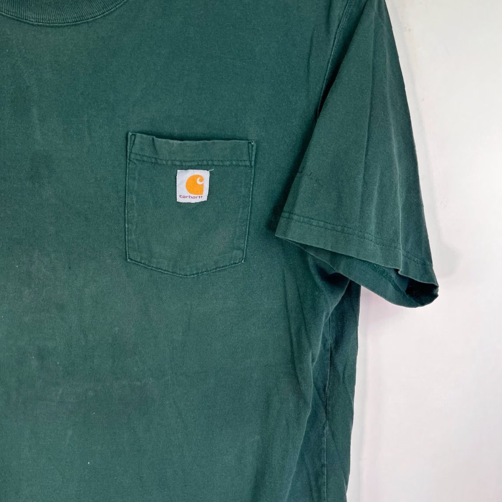 Carhartt Carhartt T Shirt Mens K87 Original Fit Pocket Green Size XLT Crew Neck Short Sleeve Size US XL / EU 56 / 4 - 2 Thumbnail