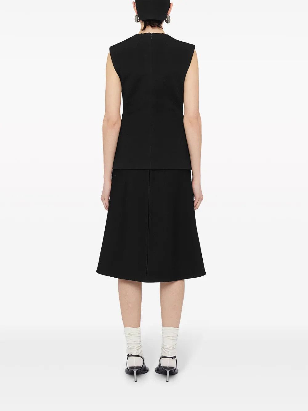 Jil Sander o1w1db10825 Tank Top in Black Size L / US 10 / IT 46 - 3 Thumbnail
