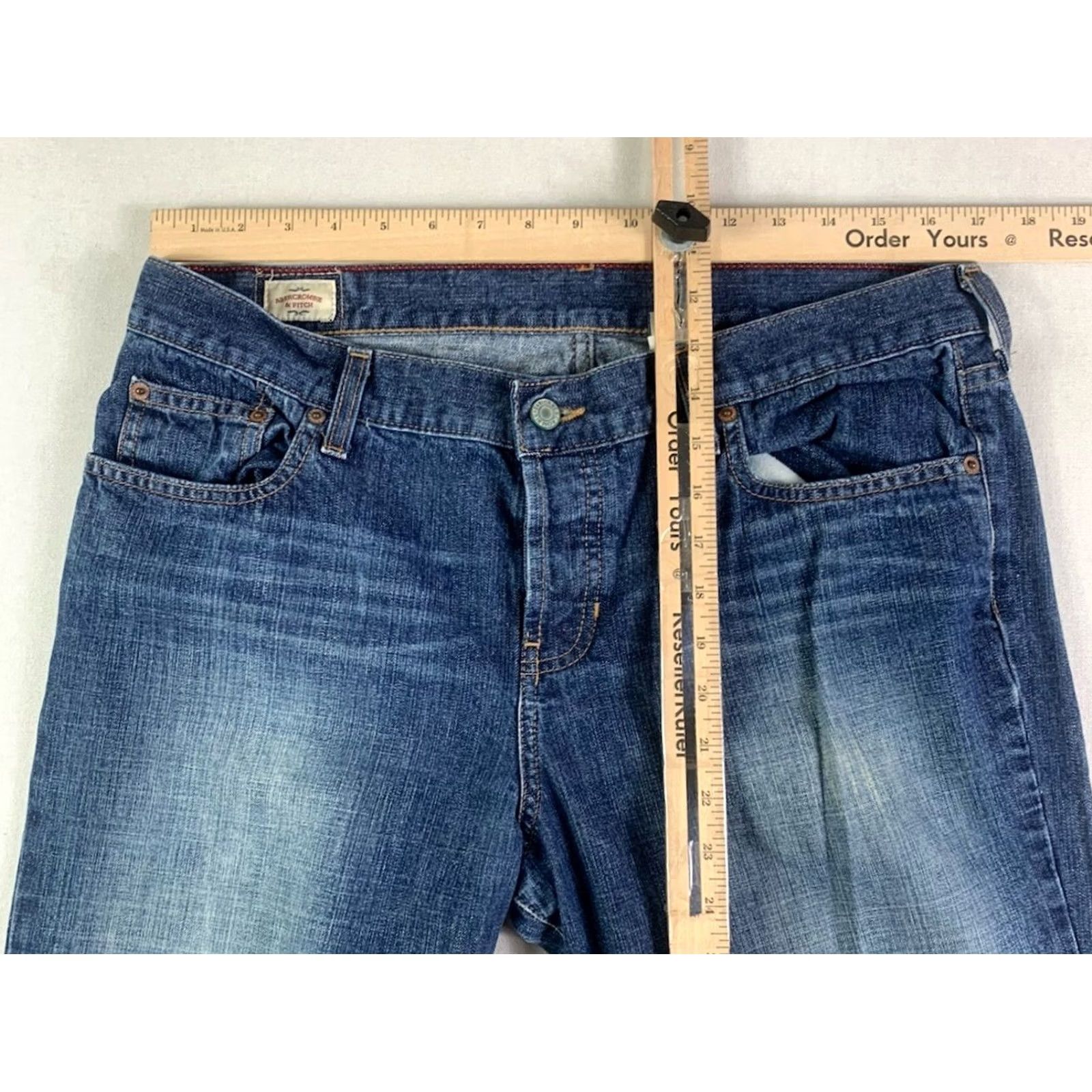 Abercrombie & Fitch Abercrombie & Fitch The Vintage Flare High Rise Jeans Blue Women 12L 34x34 Denim 5-Pocket Regular Fit Size 34" / US 12 / IT 48 - 6 Thumbnail