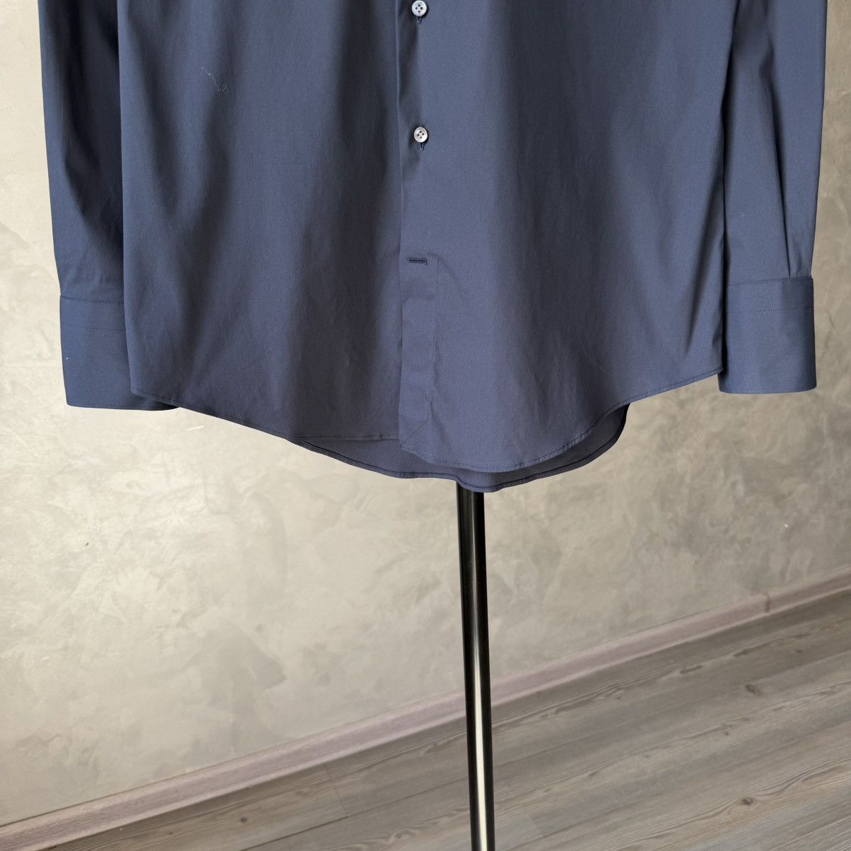 Suitsupply Suitsupply Cotton Stretch Extra Slim Fit Navy Shirt Size US S / EU 44-46 / 1 - 4 Thumbnail