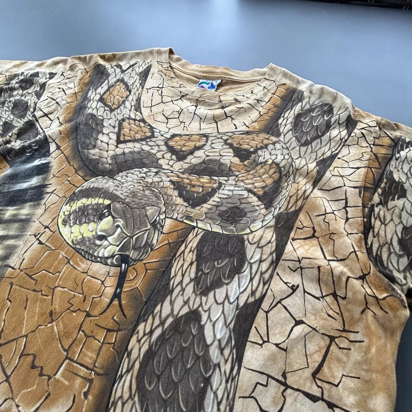 Liquid Blue Vintage 1996 Snake Python Rattle Snake Brown Size US L / EU 52-54 / 3 - 7 Thumbnail