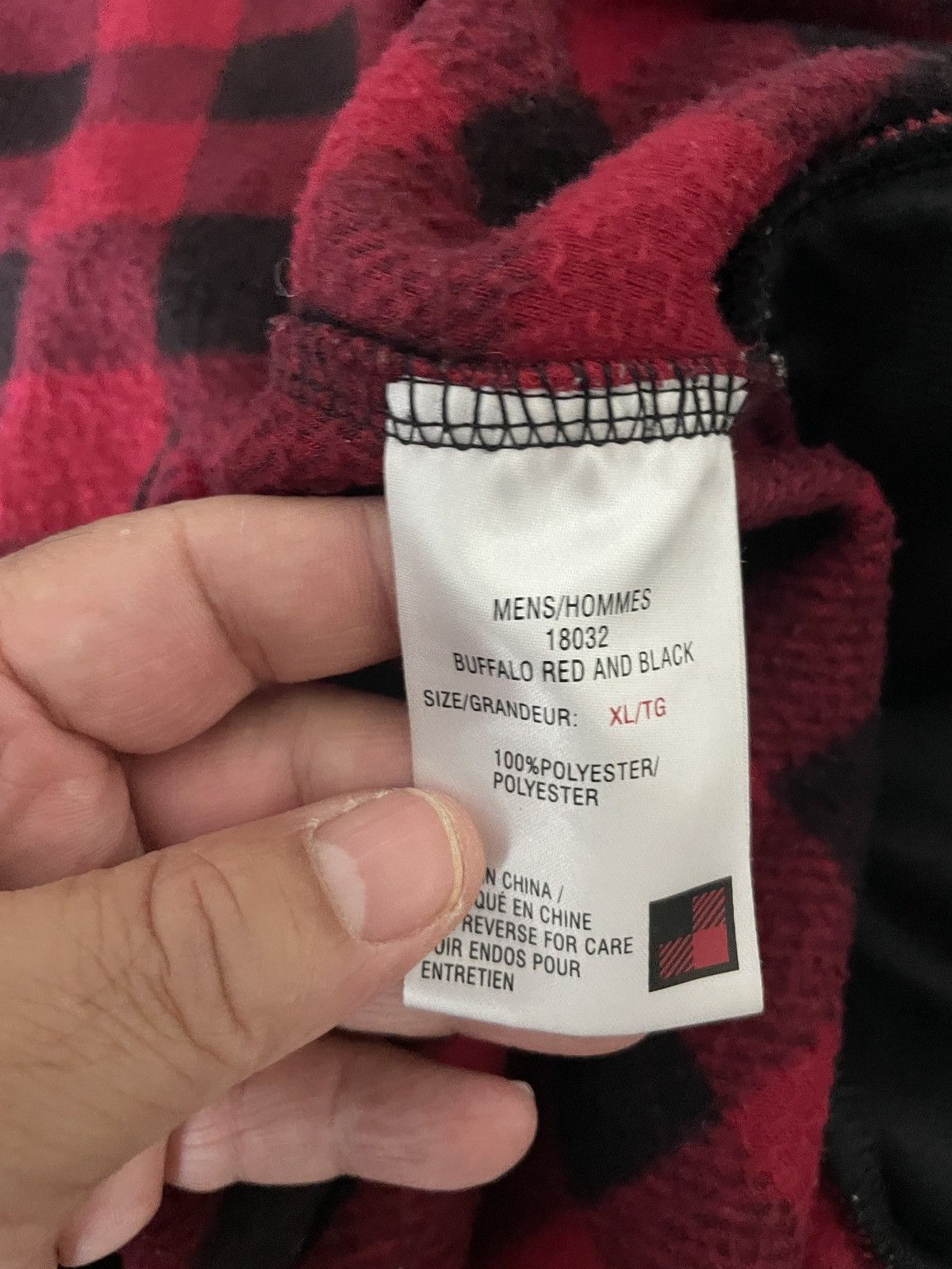 Woolrich Woolen Mills Heavyweight Buffalo Red & Black Fleece vest Size US XL / EU 56 / 4 - 8 Thumbnail