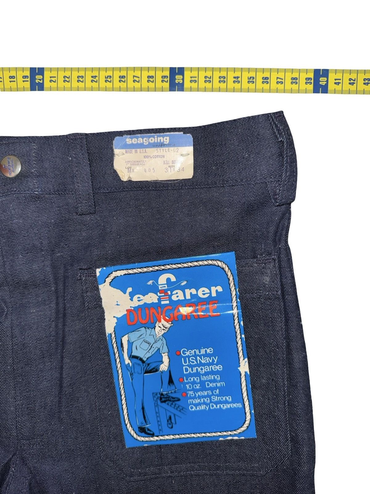Vintage Vintage 70s US Navy Seafarer Bell Bottom Denim Pants USA 31 Size US 31 - 5 Thumbnail