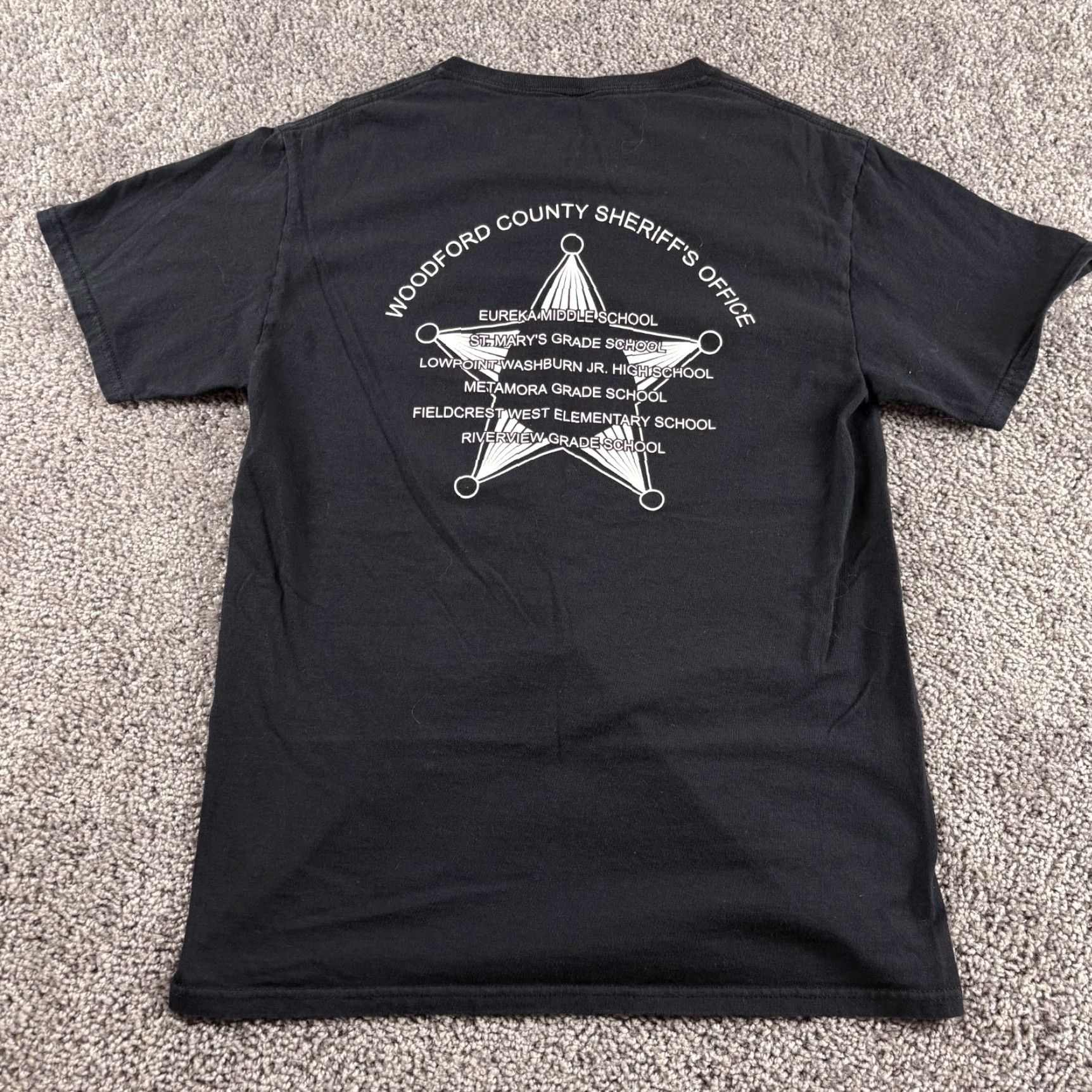 Doublet D.A.R.E T Shirt Mens Small Black Double Sided Drug Resistance DARE Shirt Short Sleeve Crew Neck Graphic Tee Mens Black 90s Theme Logo Size US S / EU 44-46 / 1 - 2 Thumbnail
