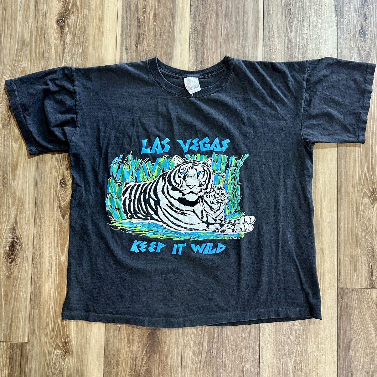 Vintage Vintage 80s 90s Sun Las Vegas White Tiger 100% Cotton Shirt Size US XL / EU 56 / 4 - 1 Thumbnail
