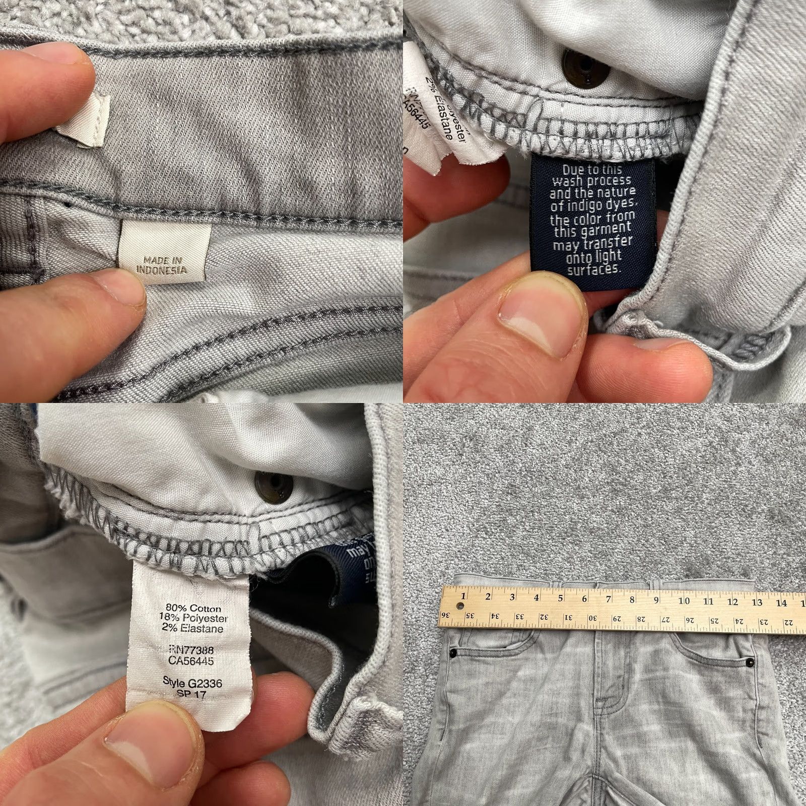 J.Crew J.Crew Stretch Low Rise Skinny Jeans Gray Denim Casual 26x27 Womens 2 Washed Size 42" / US 20 - 8 Thumbnail