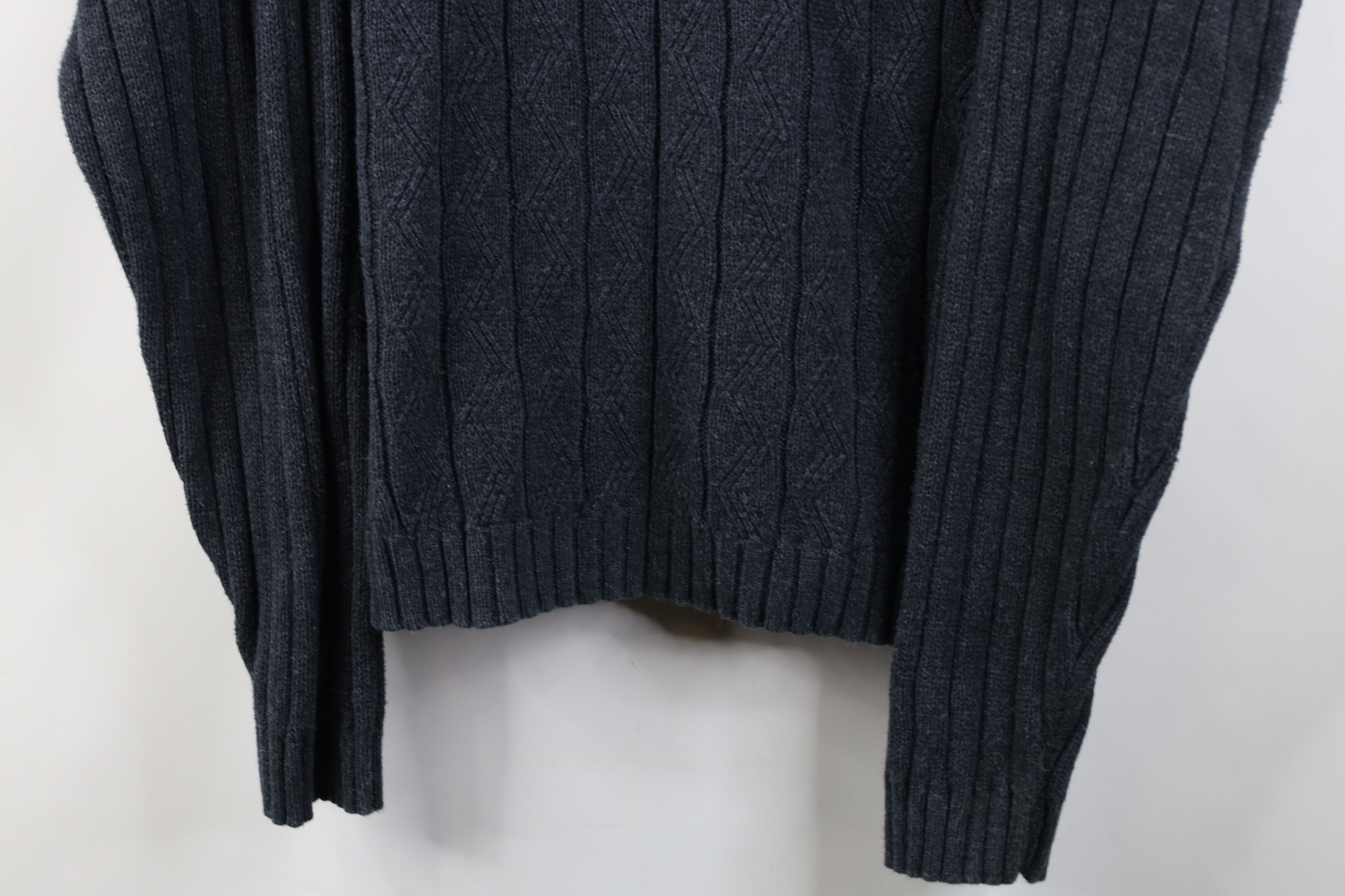 Vintage Vintage 90s Streetwear Ribbed Knit Crewneck Sweater Blue Size US XL / EU 56 / 4 - 3 Thumbnail