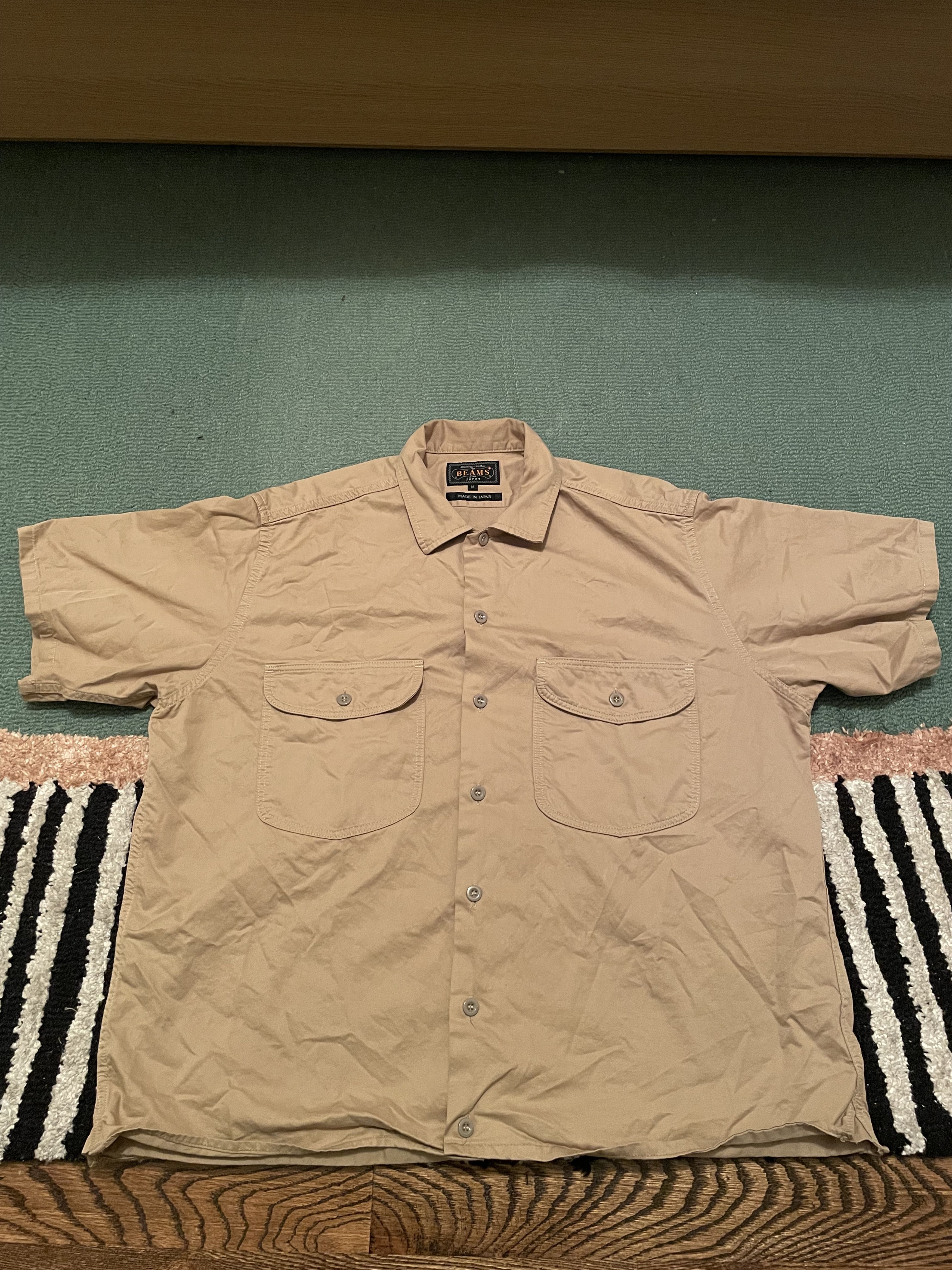 Beams Plus Beams Plus Cotton Twill Shirt in Beige Size US M / EU 48-50 / 2 - 2 Thumbnail