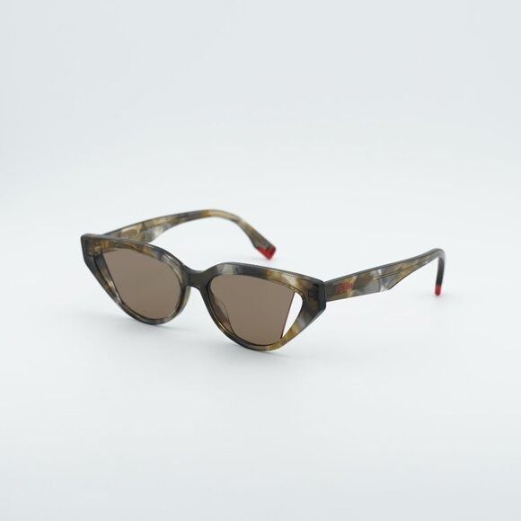 Fendi Fendi FE40009I 56E Sunglasses Shiny Havana Cat Eye Frame Size ONE SIZE - 1 Thumbnail