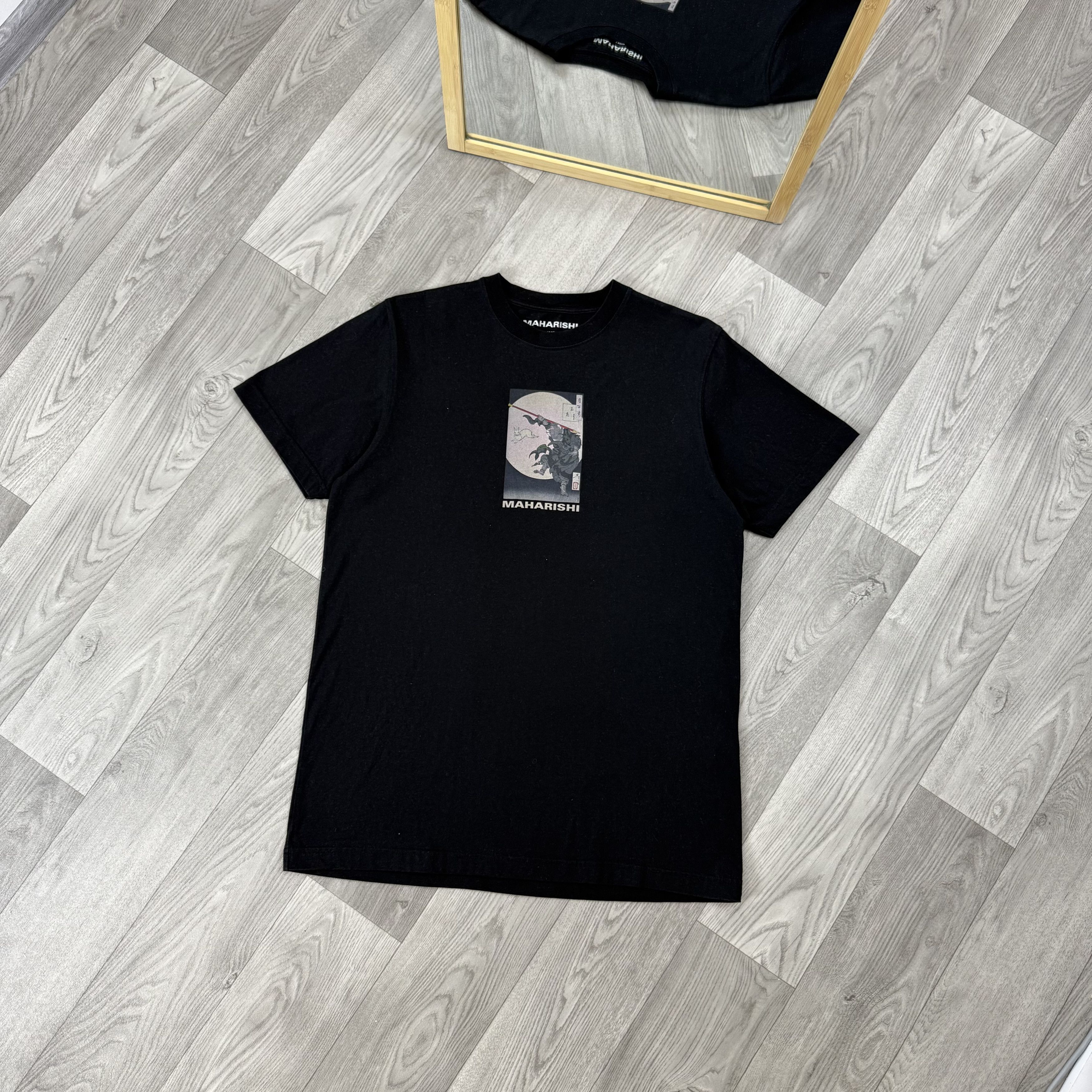 Maharishi Japanese Samurai Graphic Black Tee Shirt
