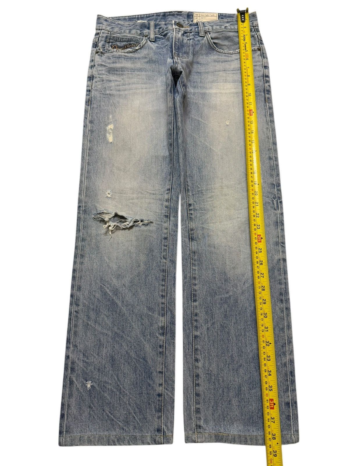 14th Addiction Vintage Y2K Japanese Brand Blue Faded Wash Distress Straight Size US 32 / EU 48 - 8 Thumbnail