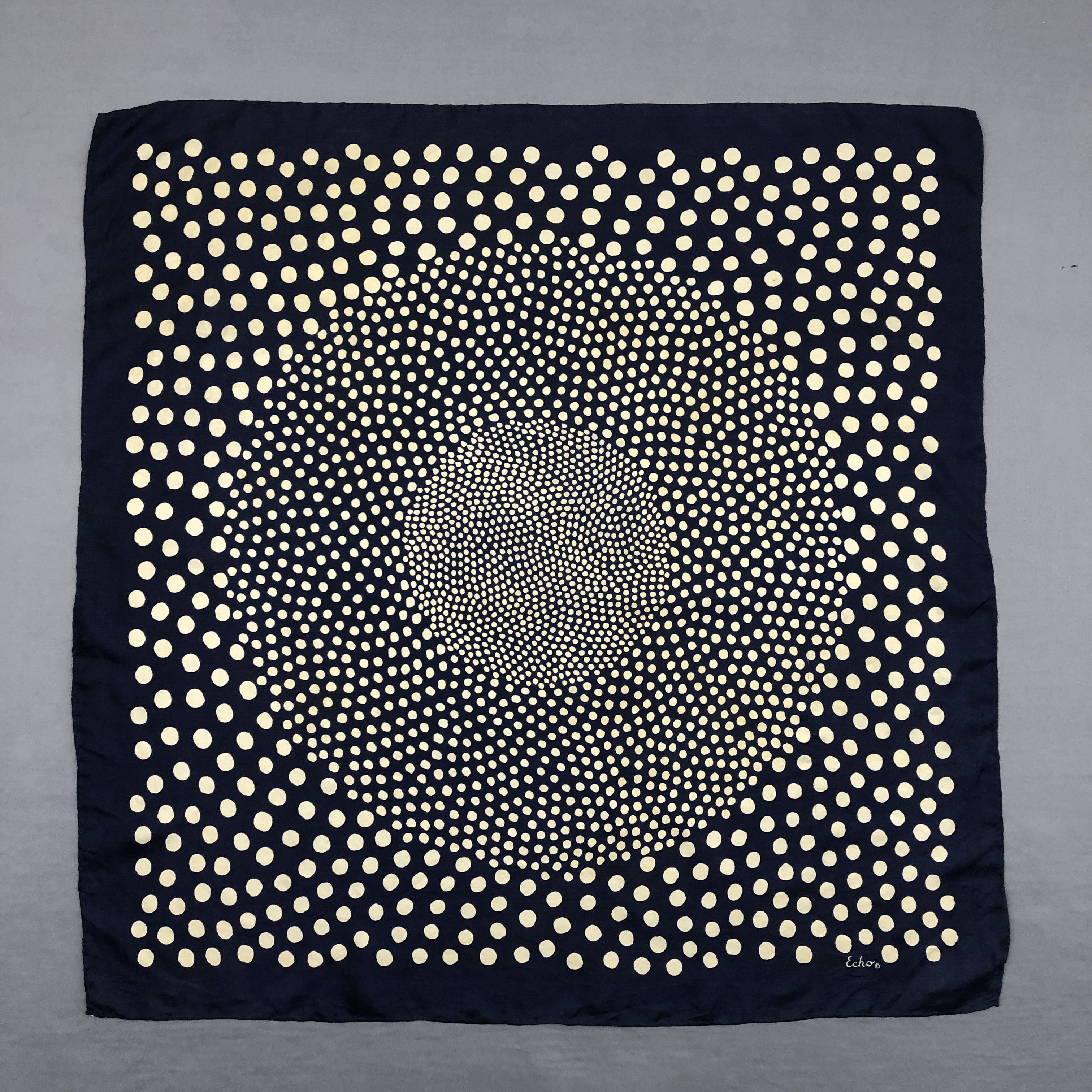 Other × Vintage Vintage Echo SILK Scarf Polka Dot Twill Stole Wraps Scarves Size ONE SIZE - 1 Thumbnail