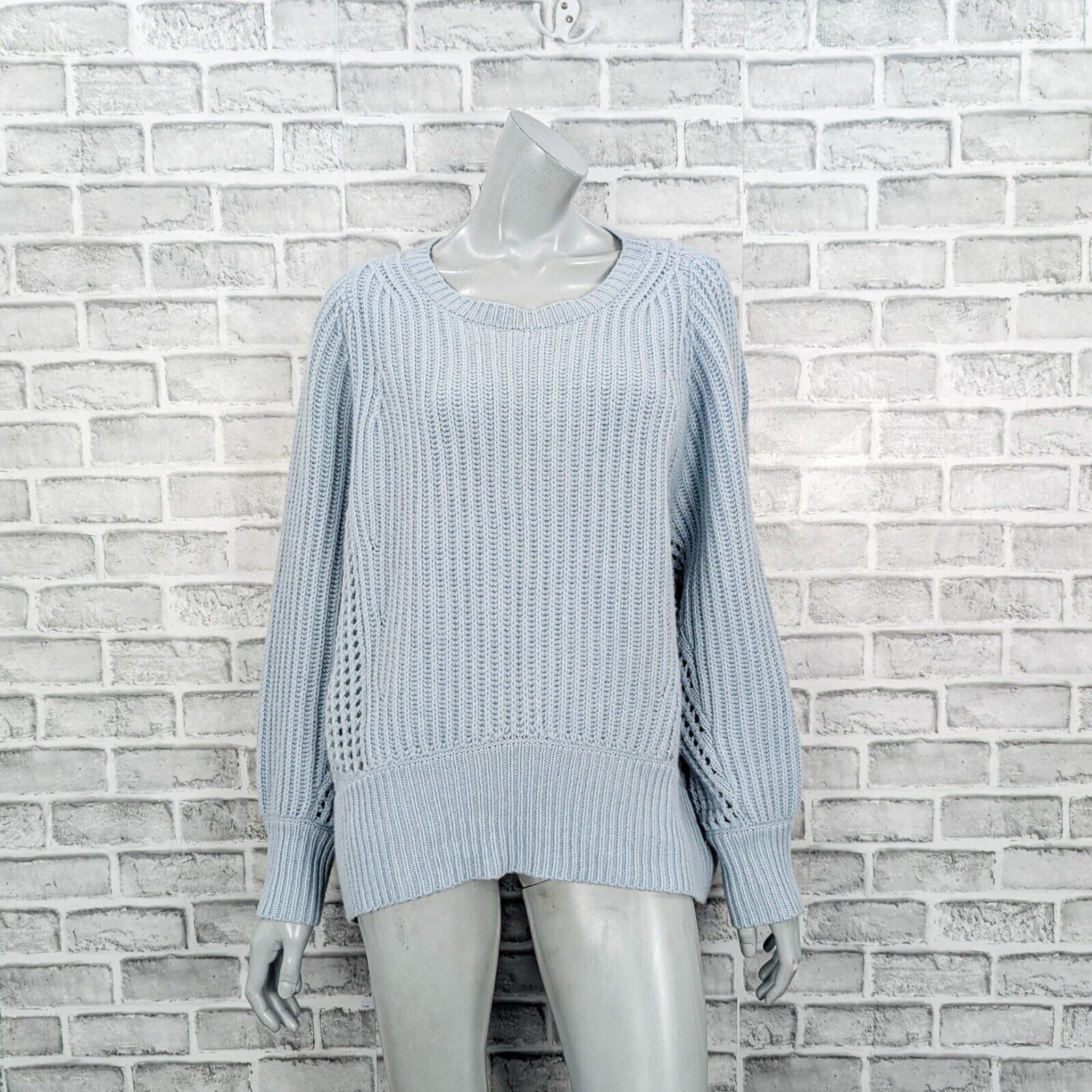 Rag & Bone Rag & Bone 100% Cashmere oversize sweater open knit blue Size S / US 4 / IT 40 - 2 Thumbnail