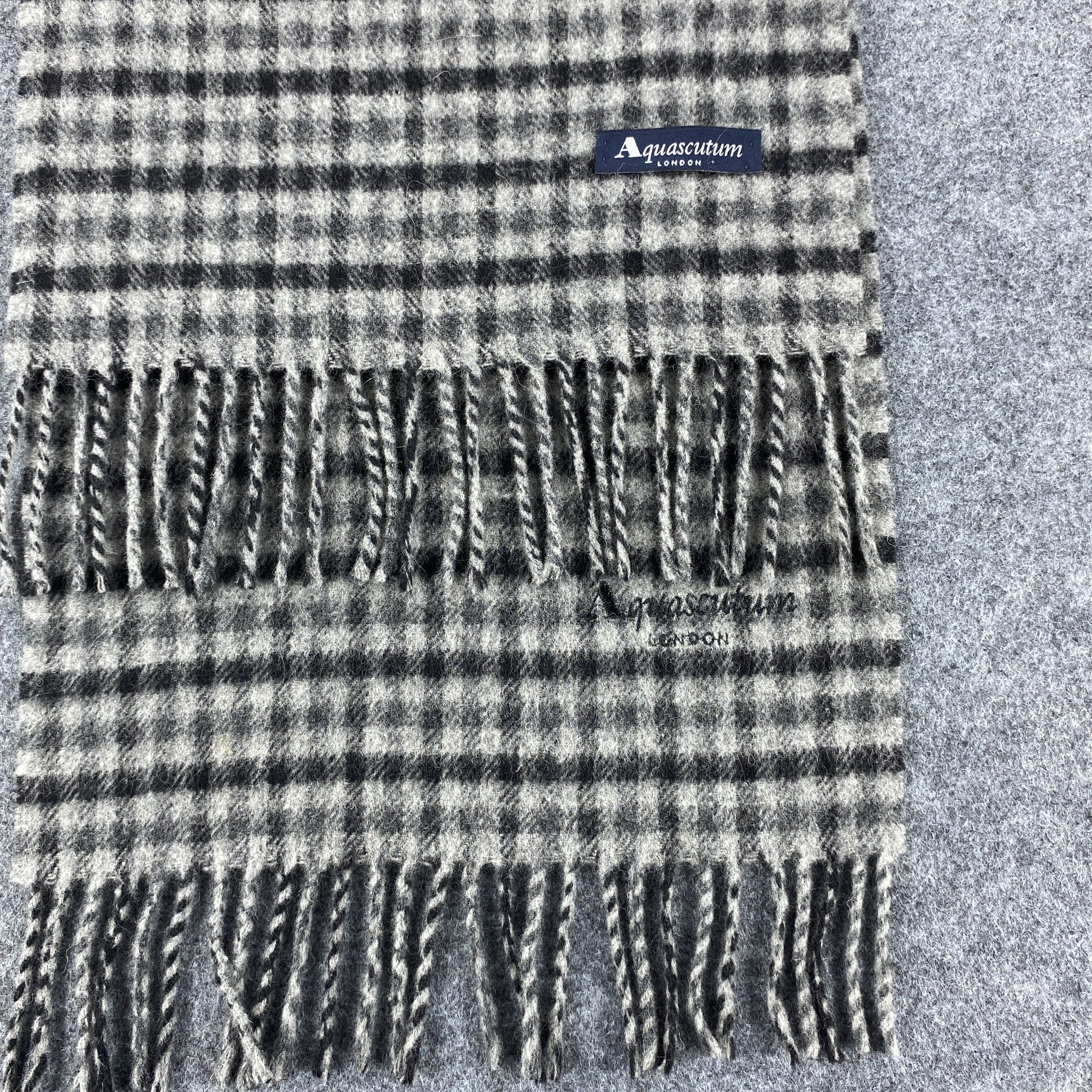 Aquascutum × Vintage Aquascutum Scarf # Muffler # Neckwear # D614 Size ONE SIZE - 2 Thumbnail