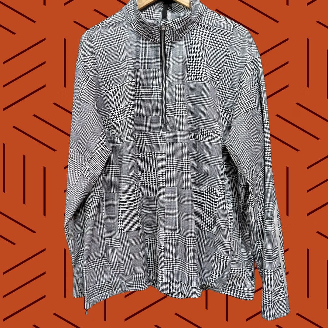 RLX Ralph Lauren RLX Ralph Lauren Houndstooth 1/2 Zip Pullover Top Shirt Womens M Black Polyester Knit Long Sleeve Lightweight Breathable Zip Activewear Casual 90s? Size M / US 6-8 / IT 42-44 - 1 Thumbnail