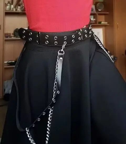 Japanese Brand Punk Style Double-breasted Buttonhole Belt Size ONE SIZE - 1 Thumbnail