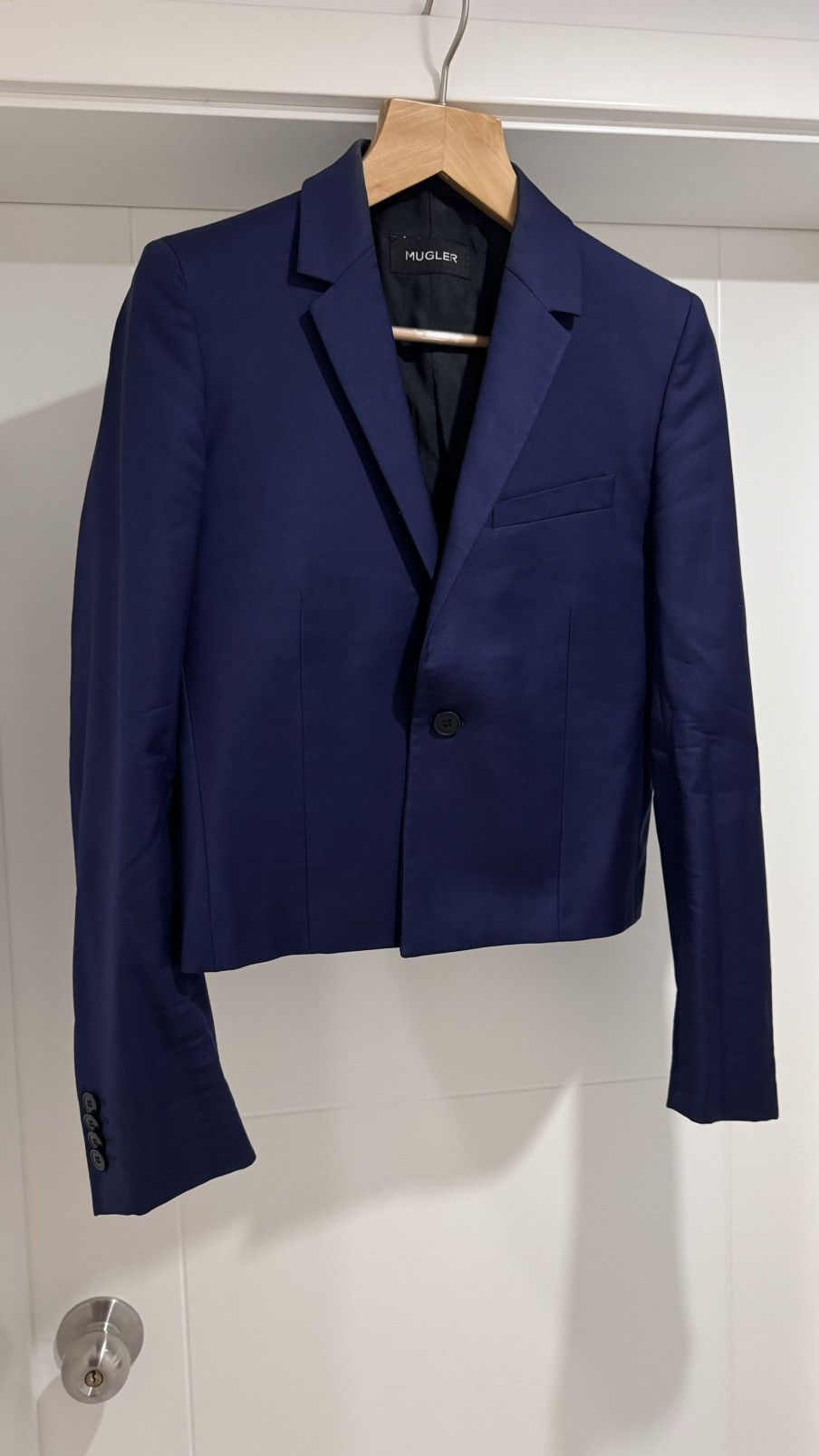 Mugler Mugler Navy Short Jacket Size 44R - 1 Thumbnail