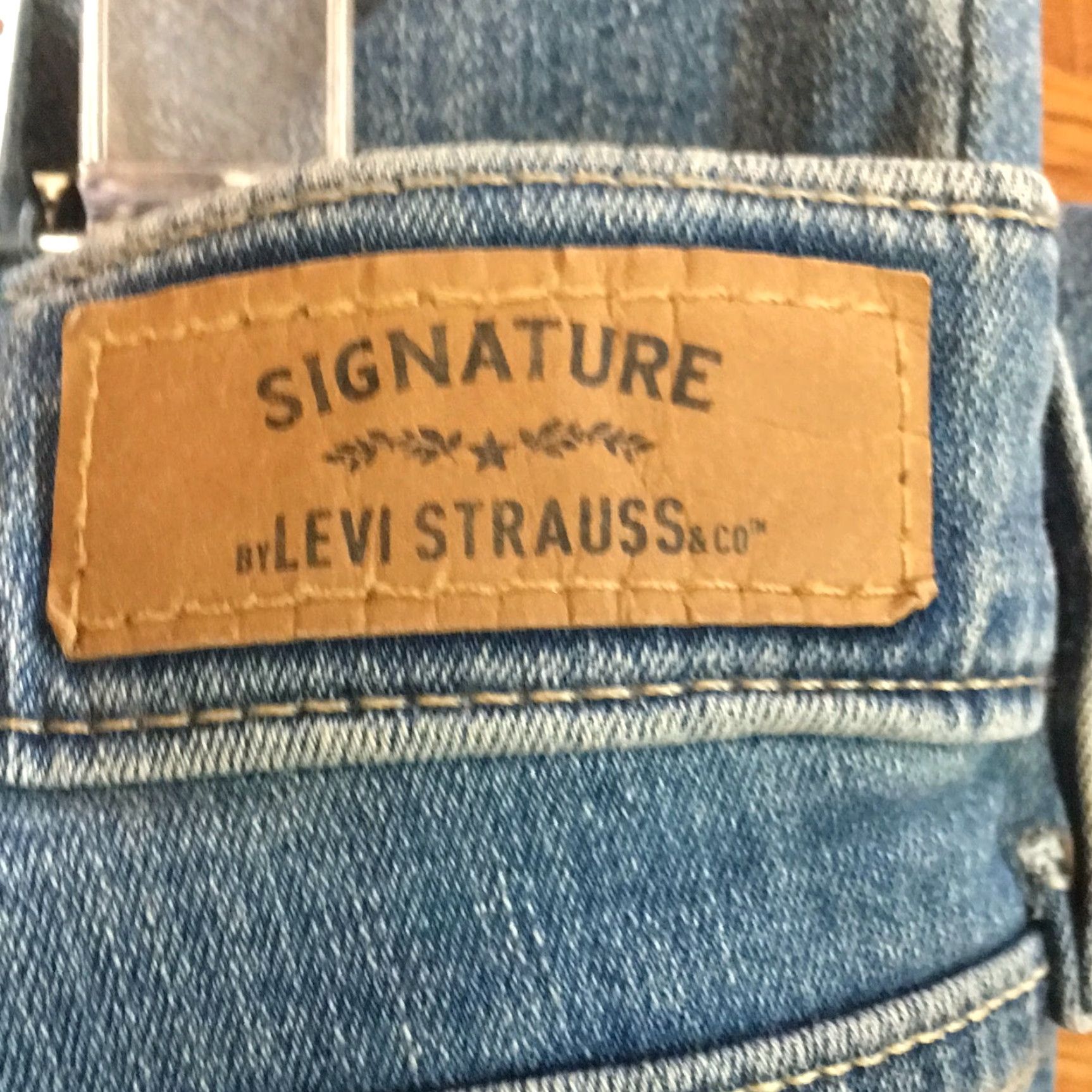 CO Signature By Levi Strauss & Co Womens Modern Skinny Blue Denim Jeans Size 33X32 Size 24" / US 00 / IT 34 - 6 Thumbnail