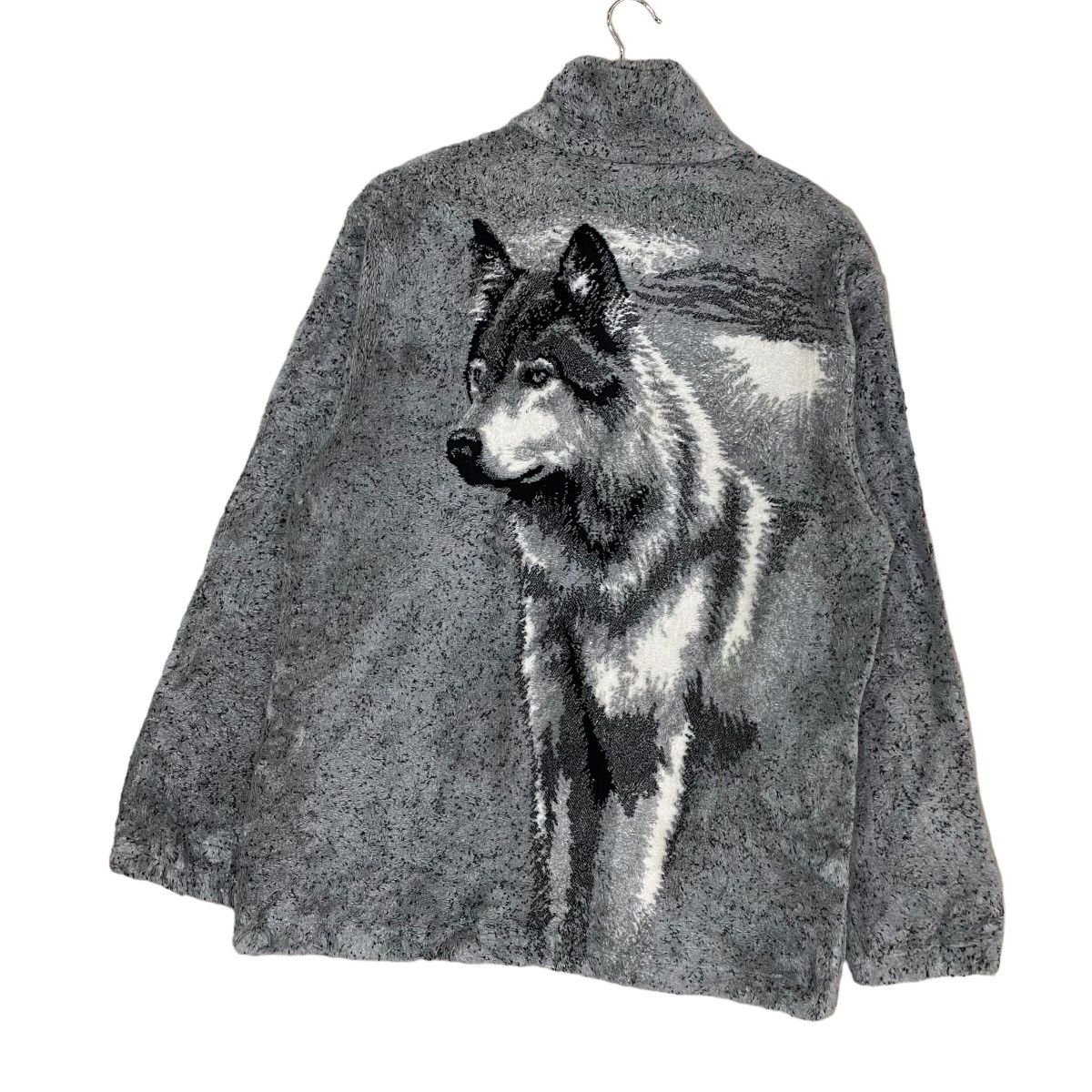 Retrofit 🌟VTG BIG WOLF RETRO OVERPRINT SHERPA ZIPPER JACKET Size US S / EU 44-46 / 1 - 7 Thumbnail