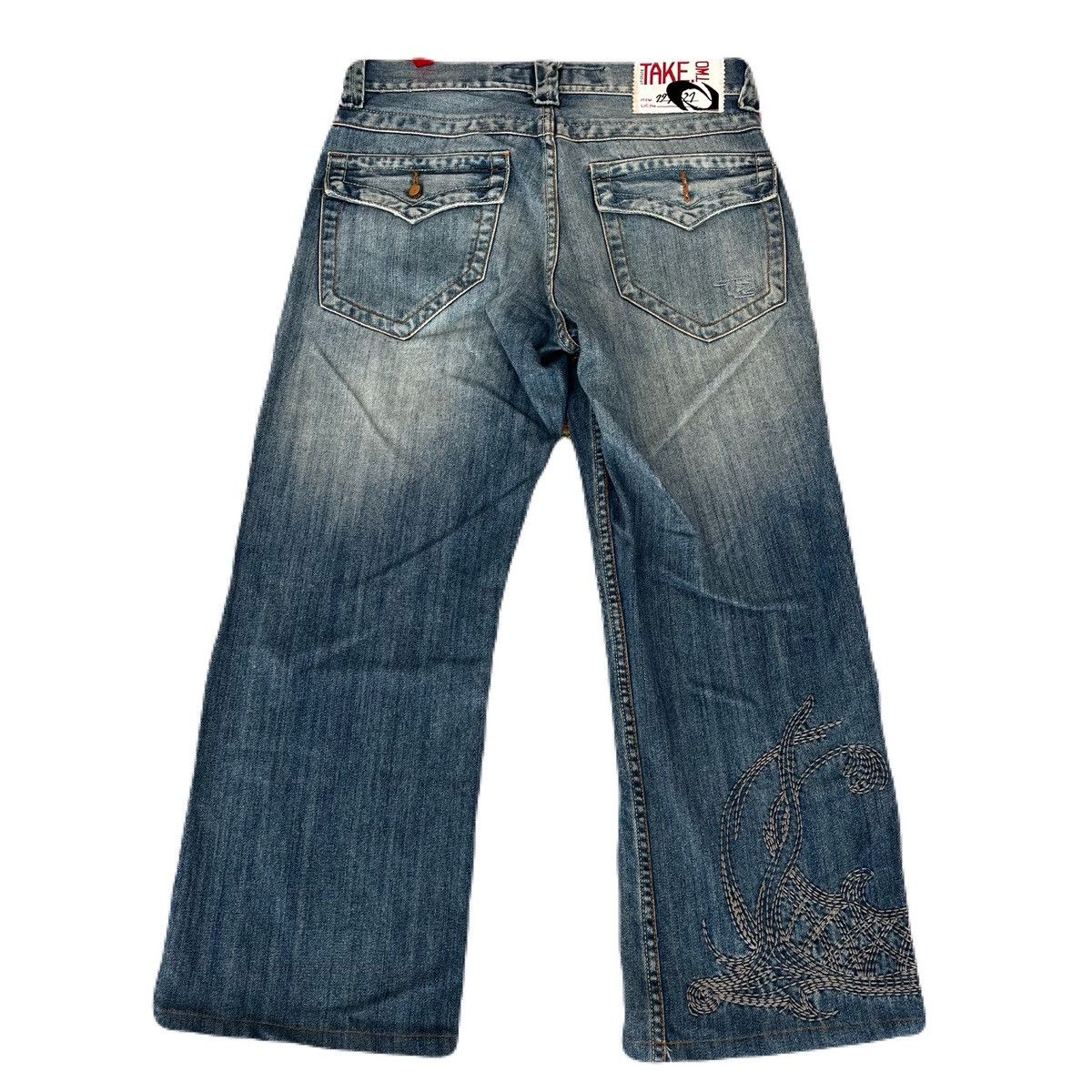 Japanese Brand Take Two Dragon Embroidery Denim Pants "Japanese Sukajan" Size US 30 / EU 46 - 2 Thumbnail