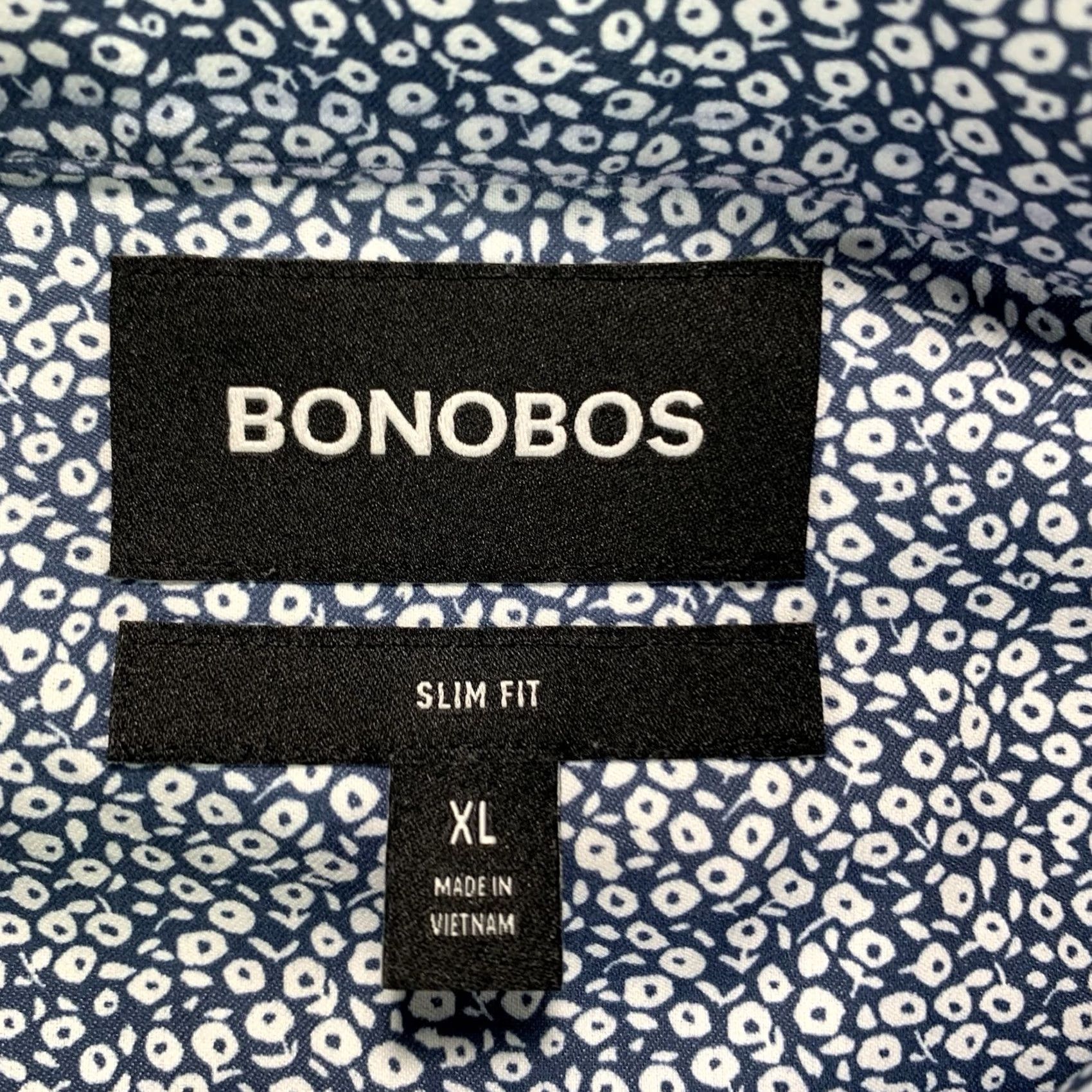 Bonobos Bonobos Shirt Mens XL Blue White Floral Long Sleeve Slim Fit Button Up Size US XL / EU 56 / 4 - 3 Thumbnail