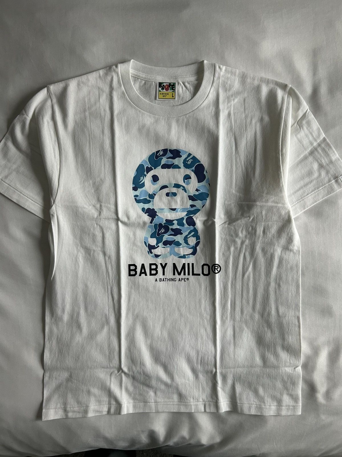Bape Bape White ABC Camo Baby Milo Tee White Blue Size US L / EU 52-54 / 3 - 2 Thumbnail