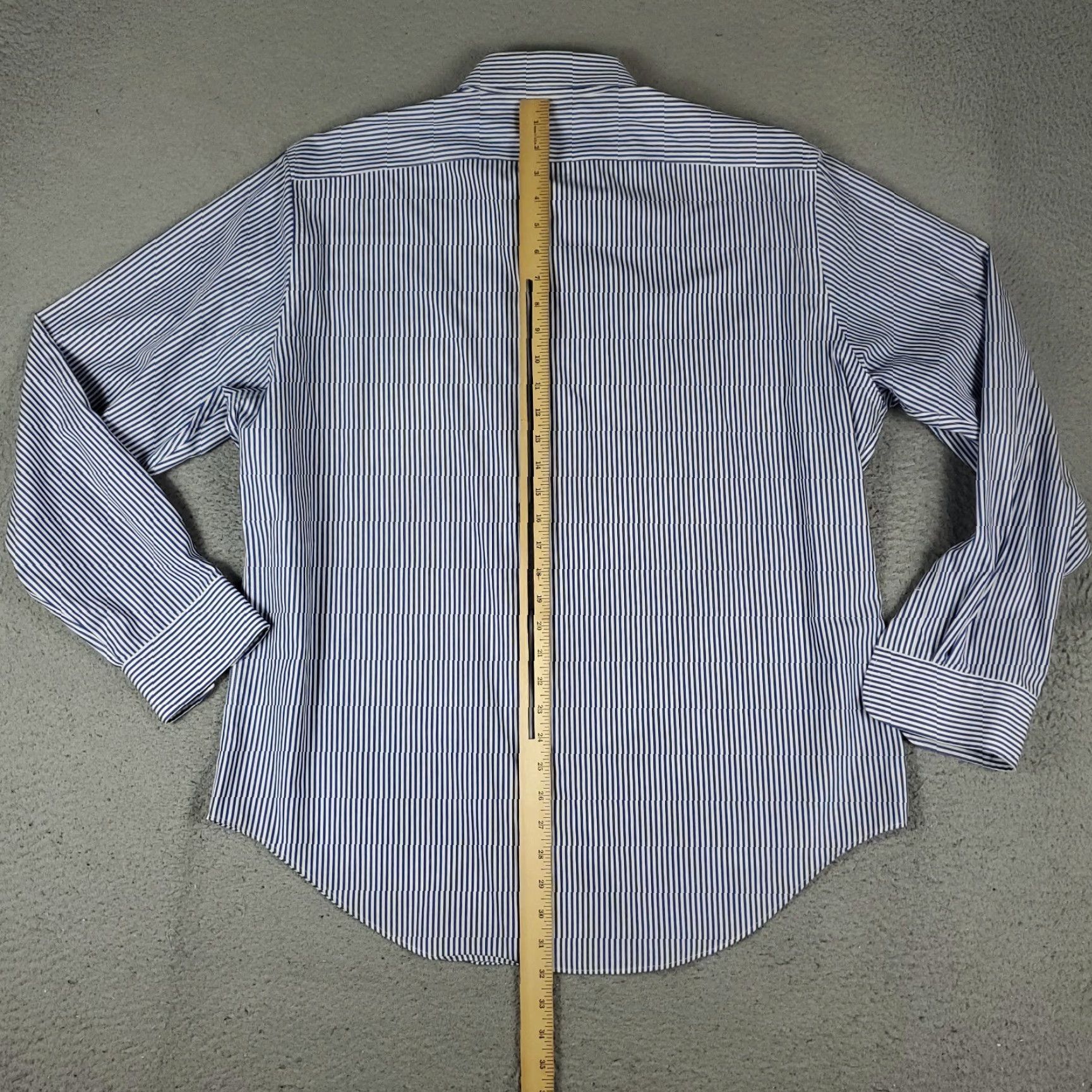 Ralph Lauren Ralph Lauren Shirt Mens 17 Blue Striped Classic Fit Dress Button Up Long Sleeve Size 46R - 3 Thumbnail