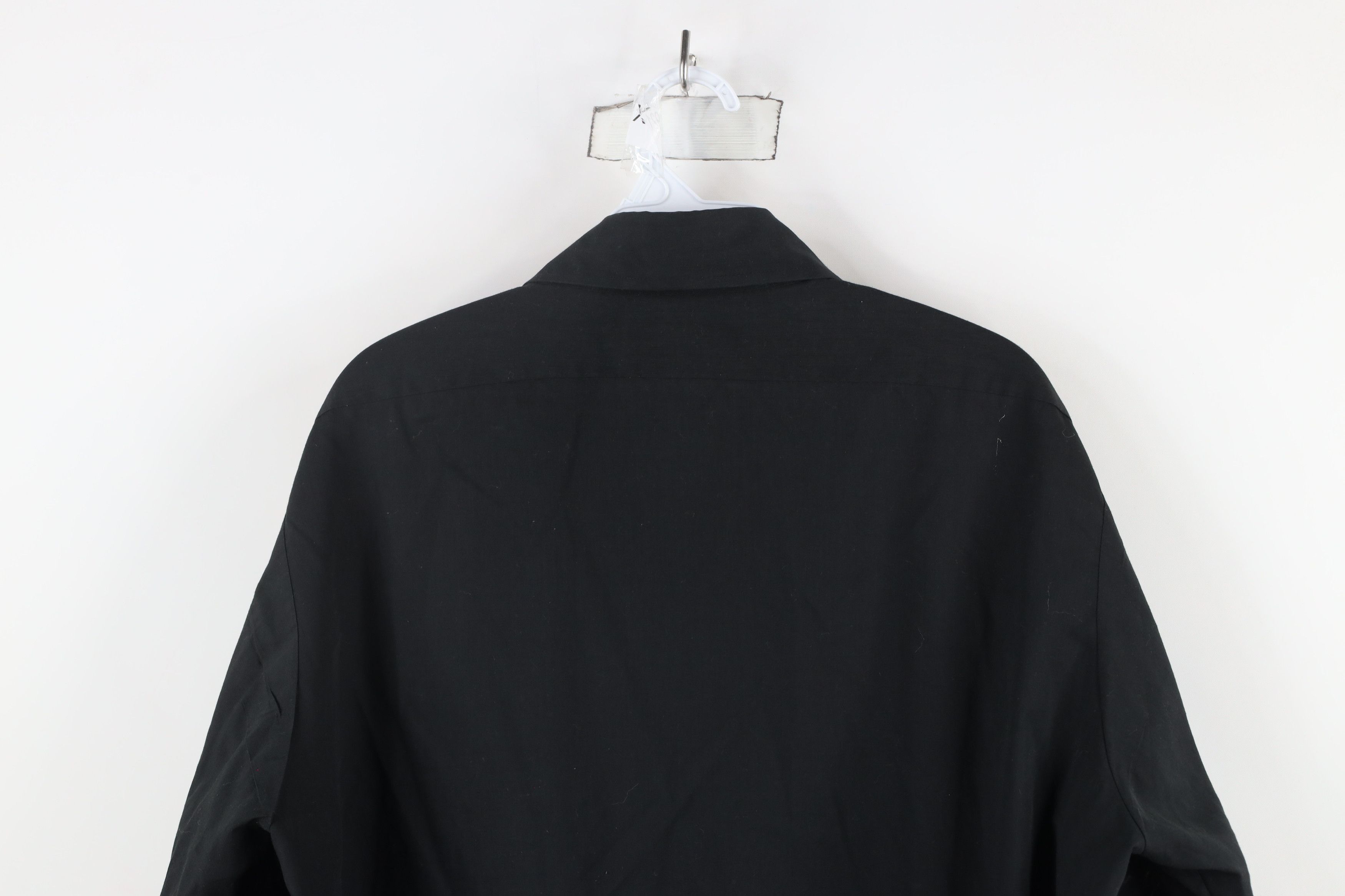 Vintage Vintage 70s Streetwear Blank Collared Button Shirt Black USA Size US XL / EU 56 / 4 - 12 Thumbnail