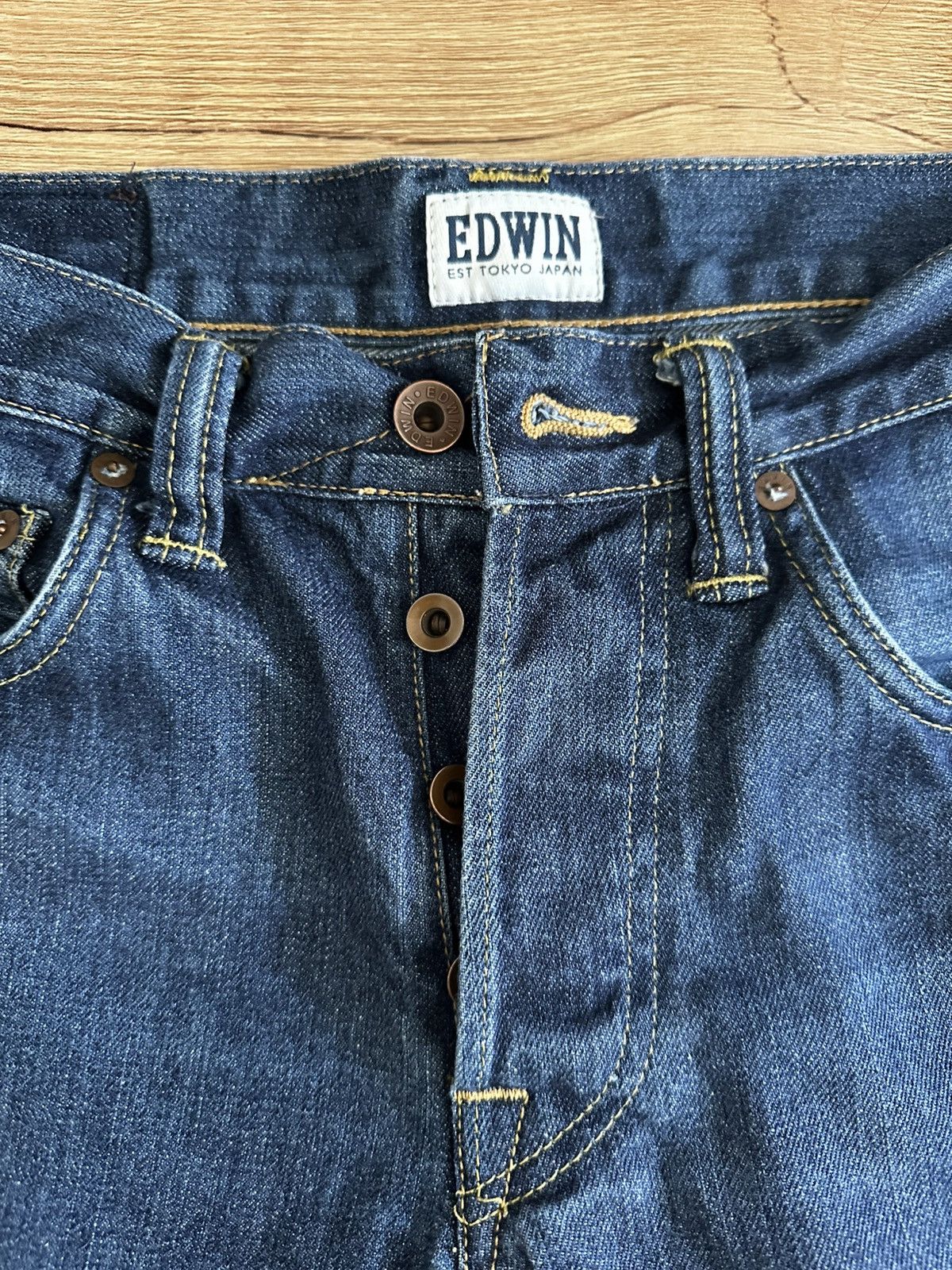 Edwin × Japanese Brand Edwin ED-55 Relaxed Jeans – 30x32 EST Tokyo Japan Size US 30 / EU 46 - 2 Thumbnail